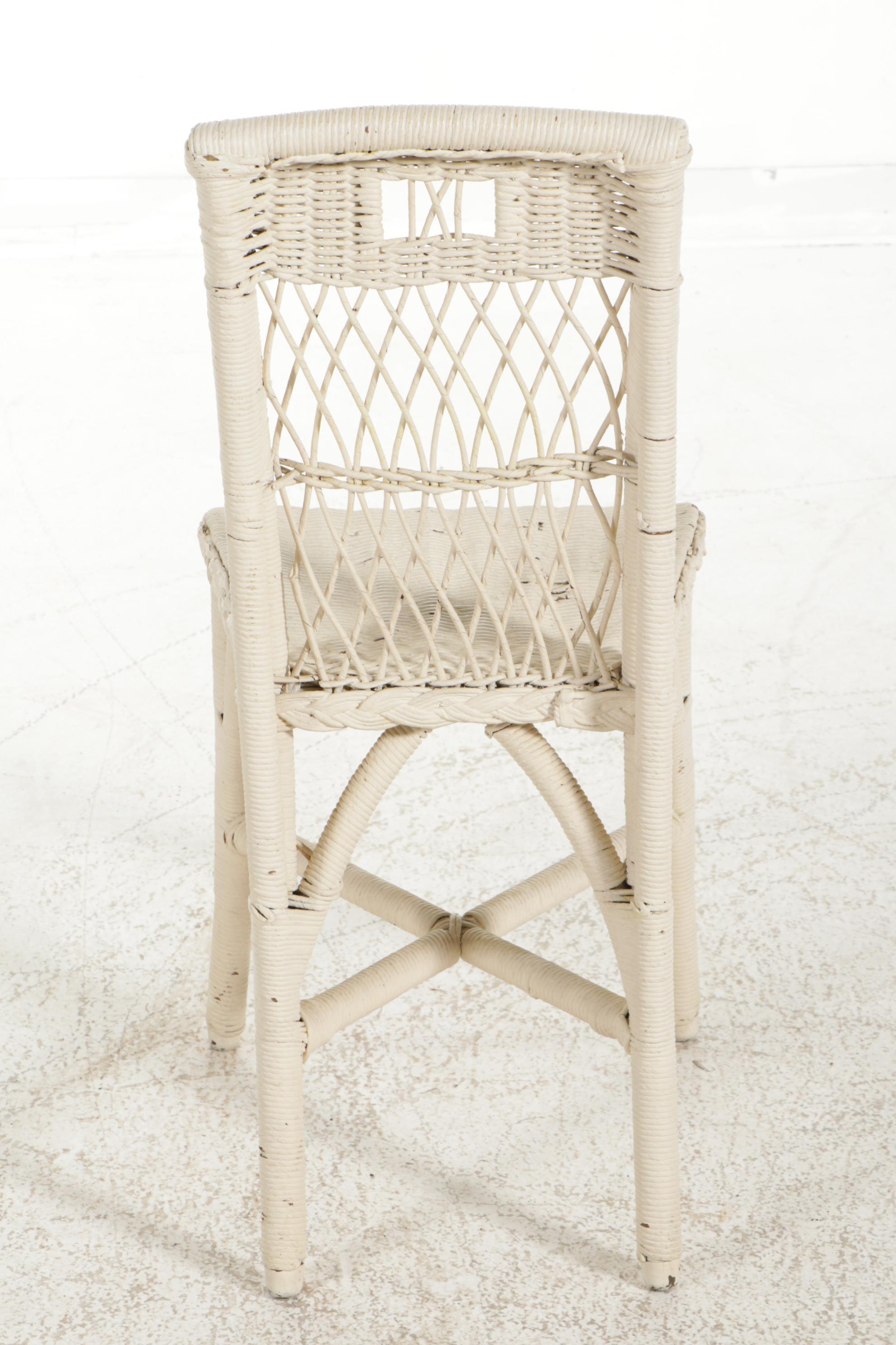 Kaltex Furniture Wood and Wicker Desk with Chair, Mid to Late 20th Century