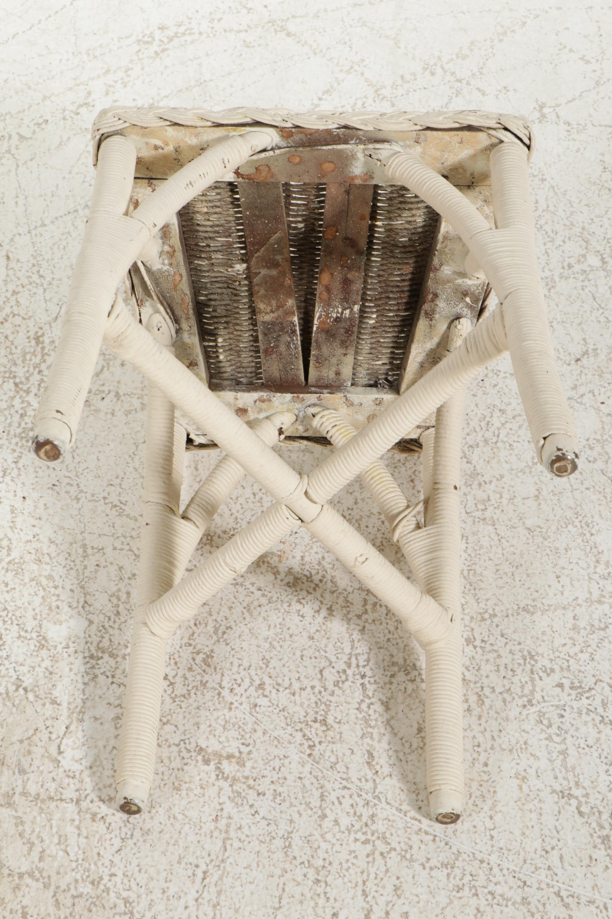 Kaltex Furniture Wood and Wicker Desk with Chair, Mid to Late 20th Century