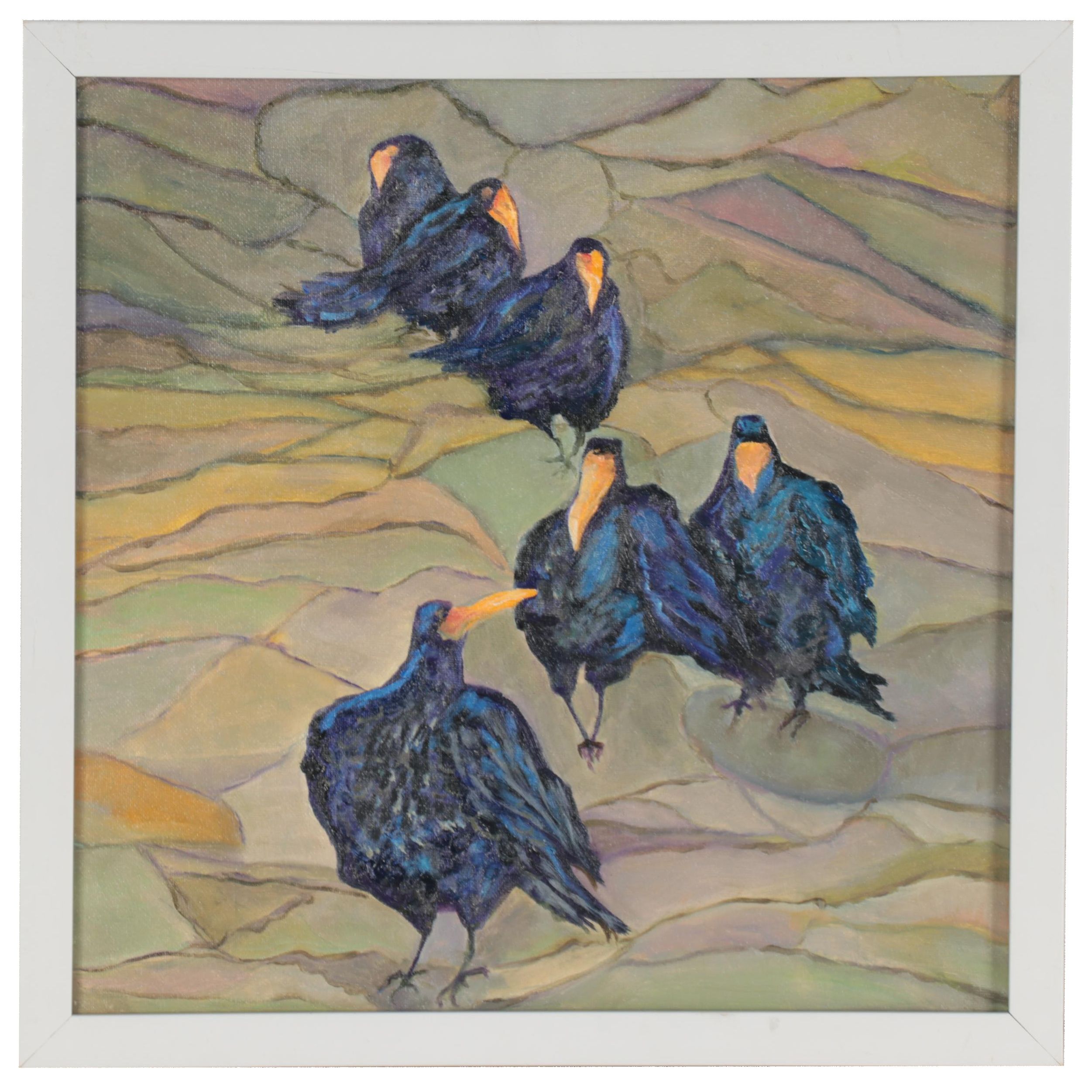 Larissa Sievers Oil Painting "Crow 'Murder'," 2021