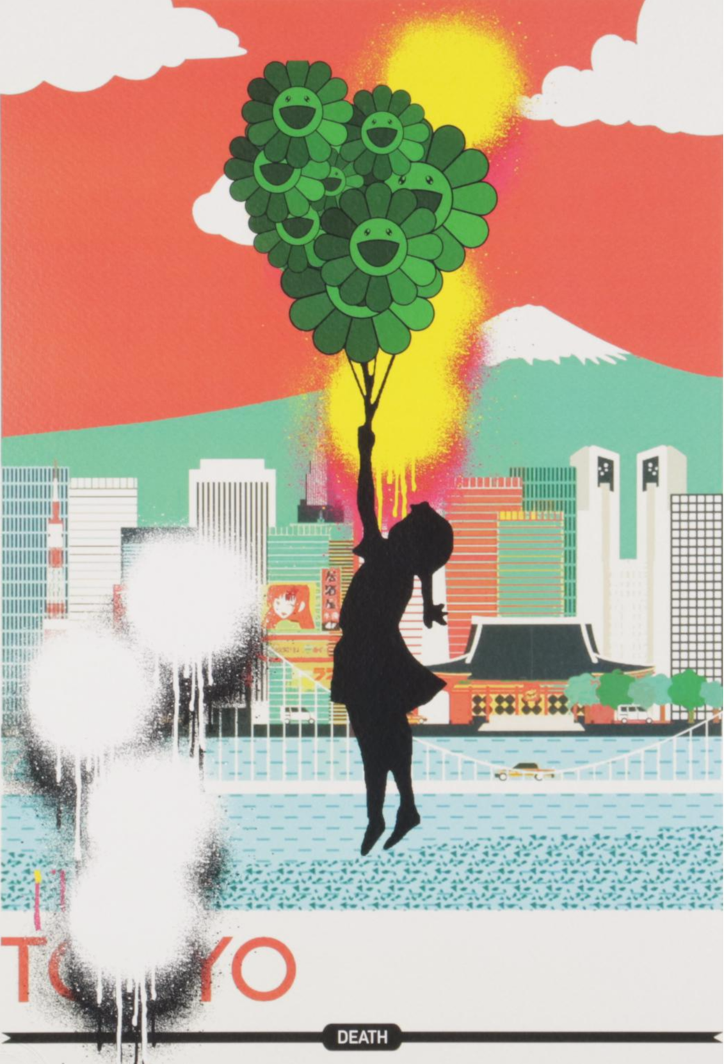 Death NYC Pop Art Graphic Prints, New York and Tokyo "Ballon Girl," 2020