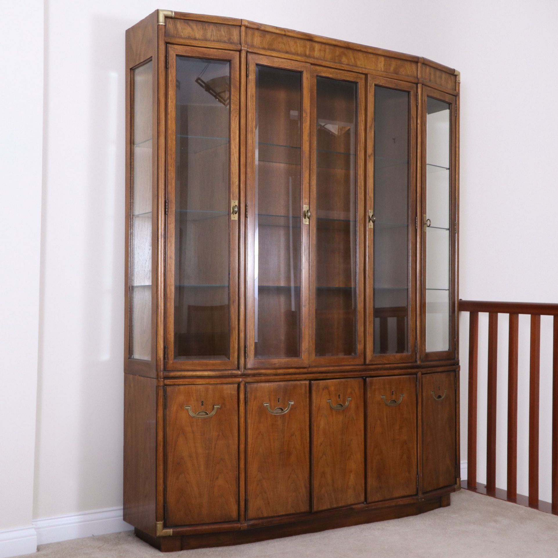Drexel-Heritage "Accolade" Campaign Style China Cabinet, Late 20th Century