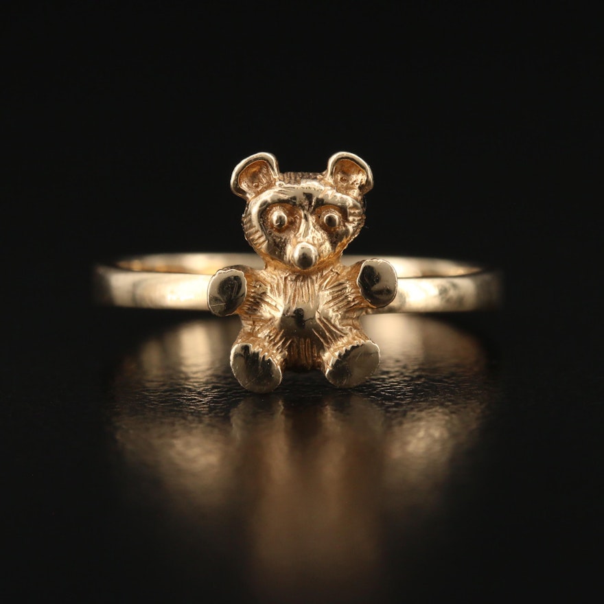 14K Teddy Bear Ring