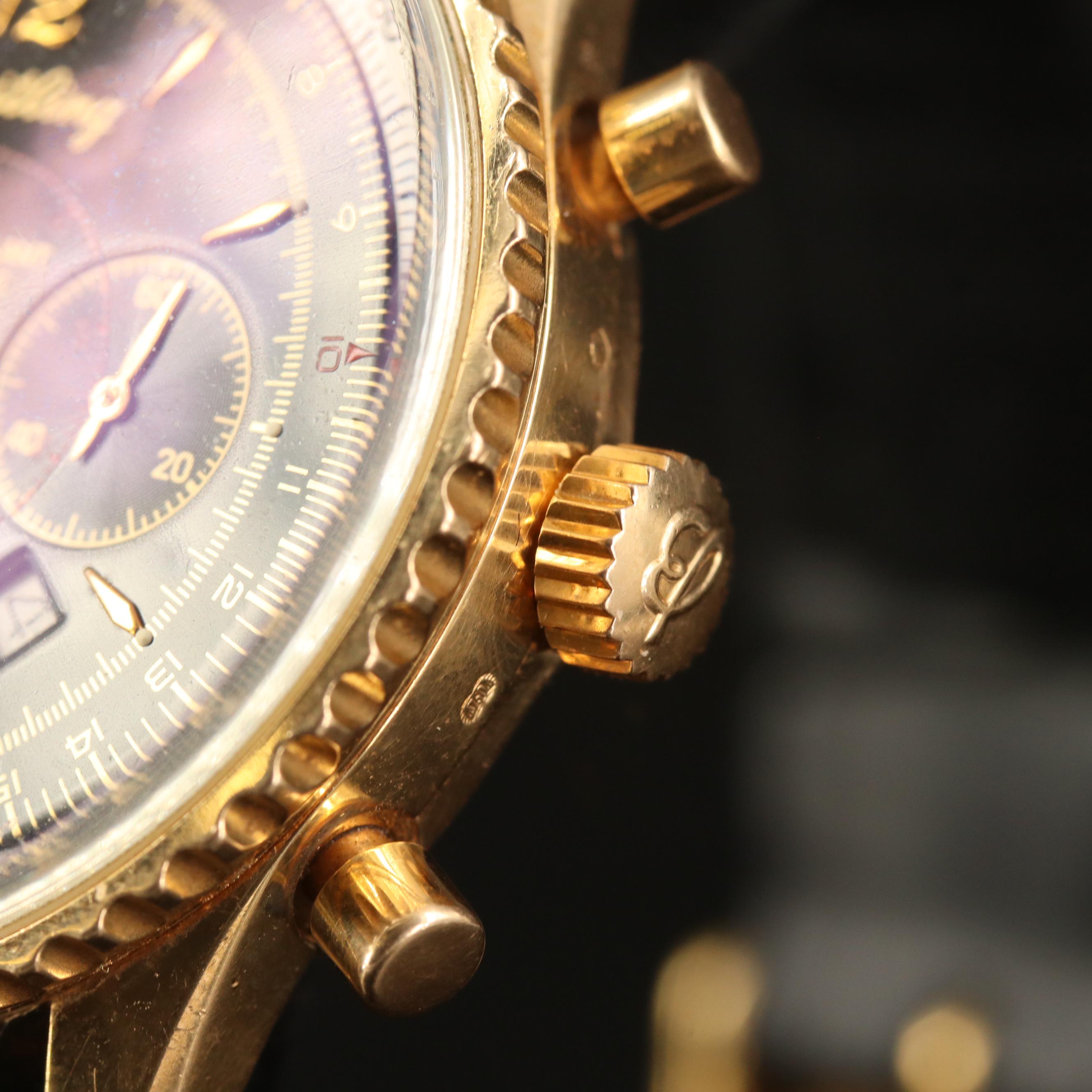 Breitling "Montbrilliant" 18K Rose Gold Automatic Chronograph Watch