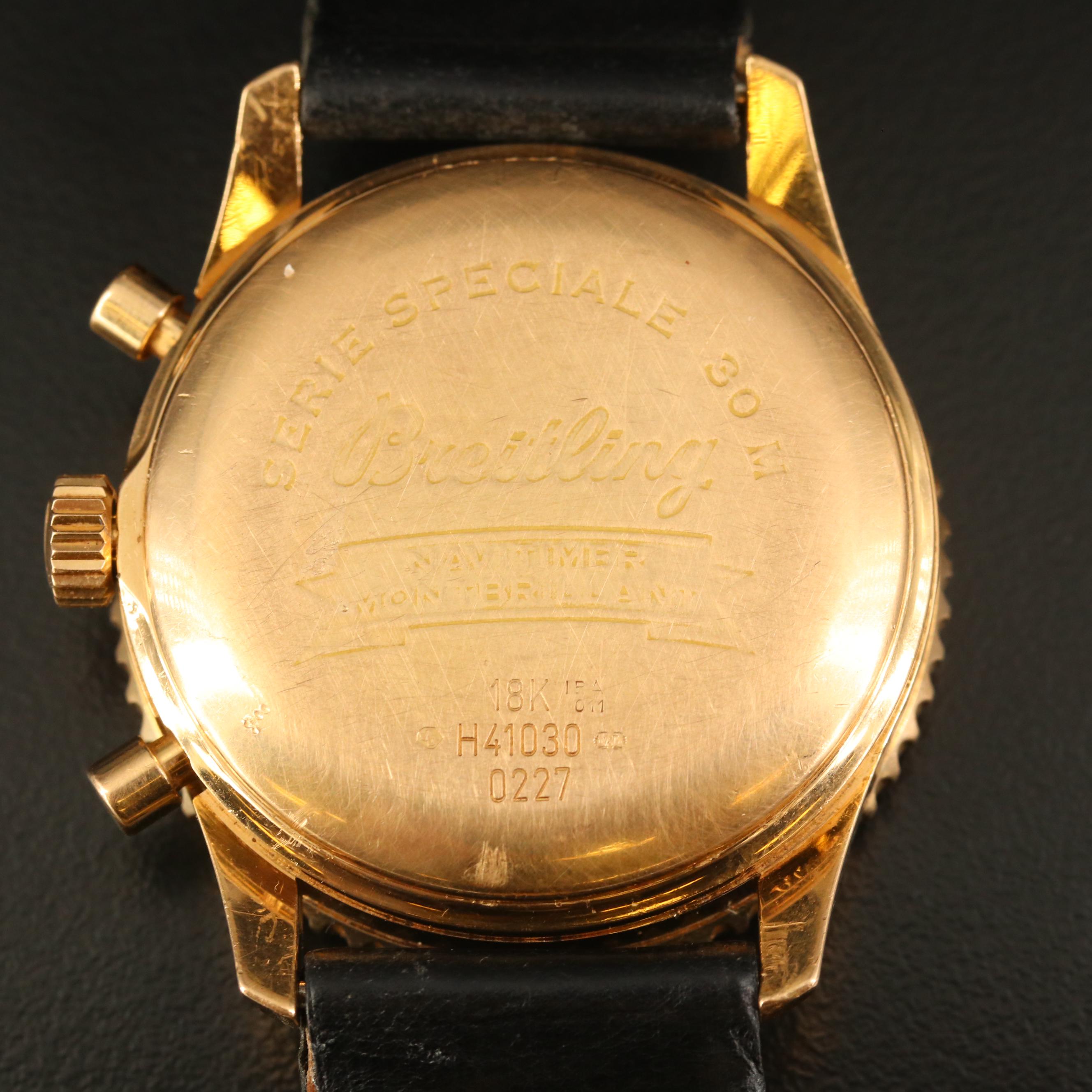 Breitling "Montbrilliant" 18K Rose Gold Automatic Chronograph Watch