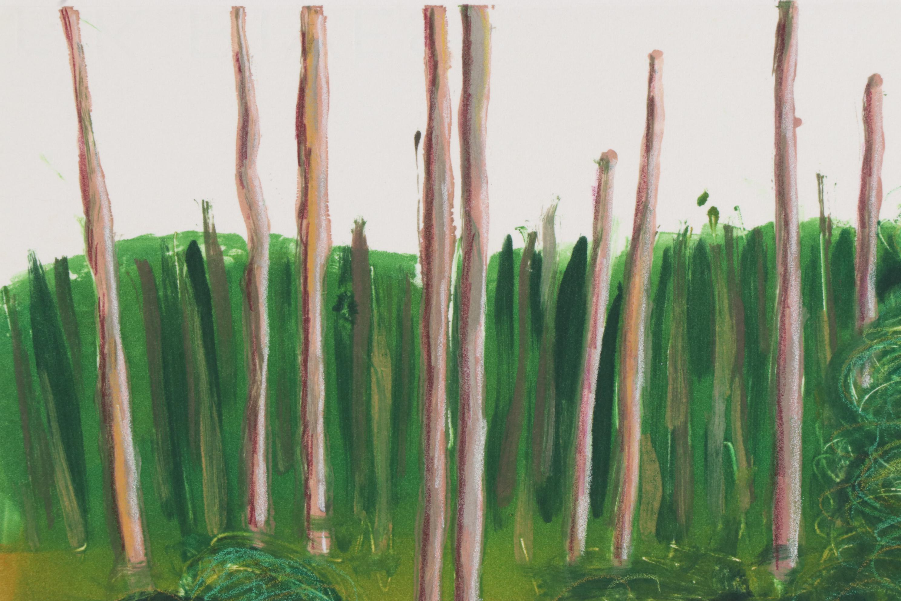 Thomas Norulak Monotype "Cook Forest From the Porch," 1997