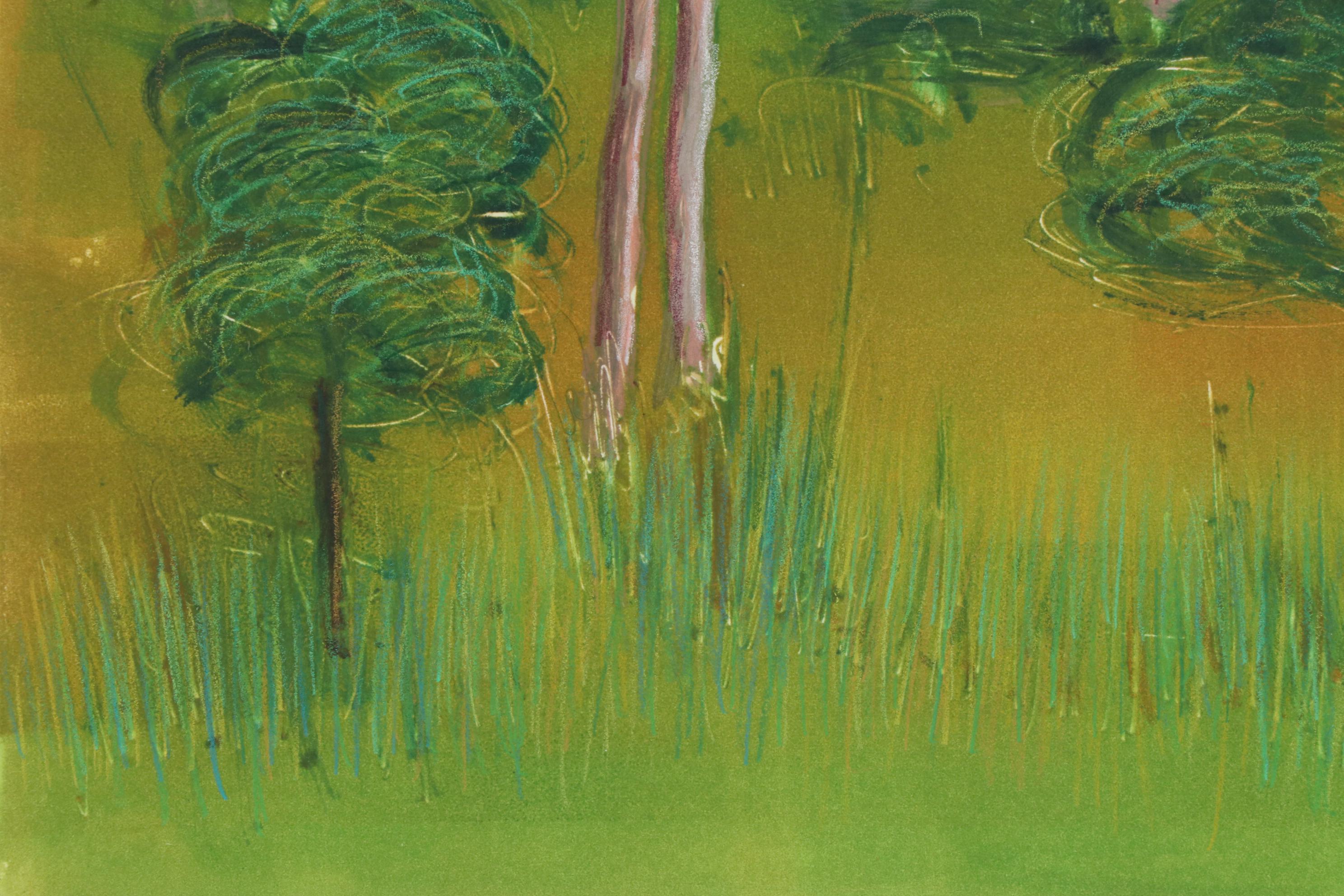 Thomas Norulak Monotype "Cook Forest From the Porch," 1997