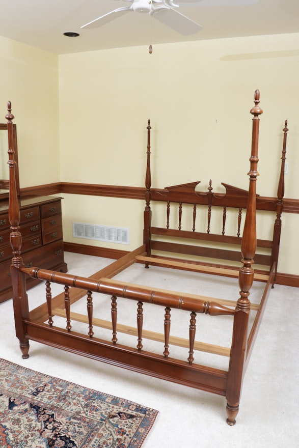 Cherokee "Country Squire" Federal Style Cherry Four Poster Full Size Bed