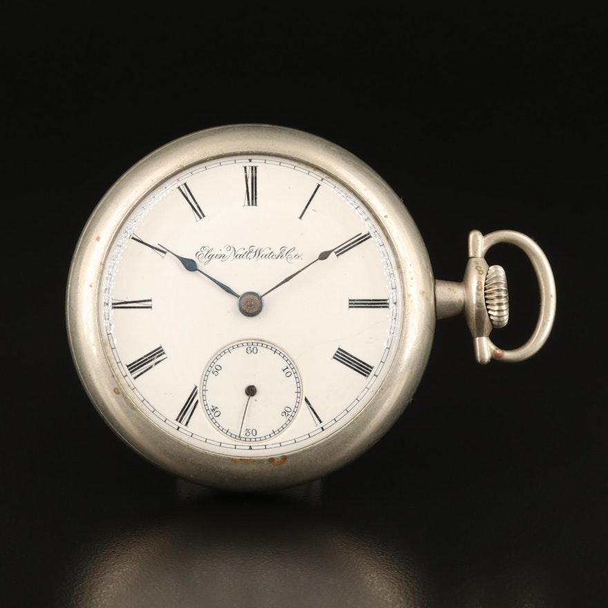 1889 Elgin Sidewinder Pocket Watch