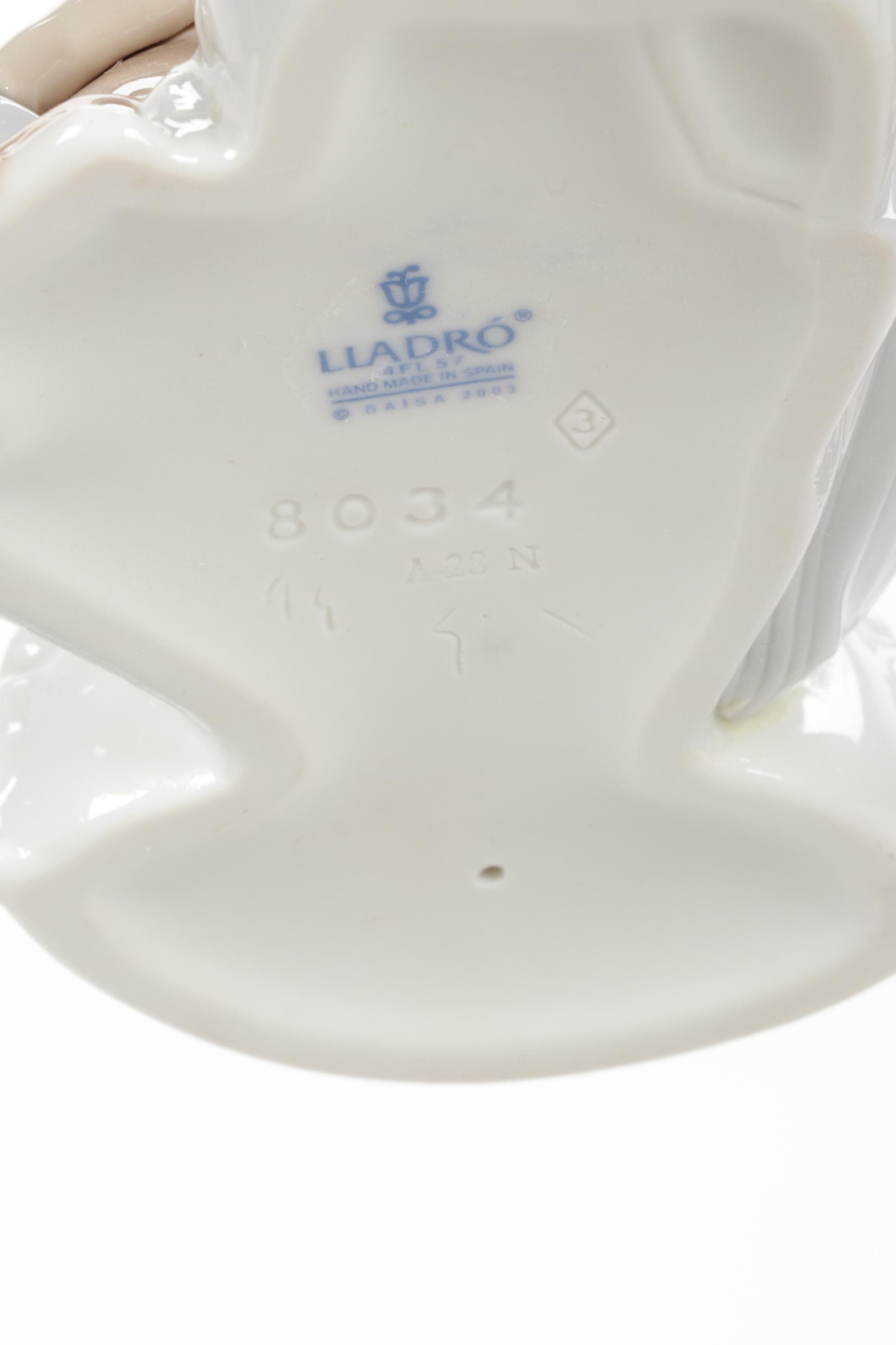 Lladró "A Litter of Love" and "Shall I Read You a Story?" Porcelain Figurines