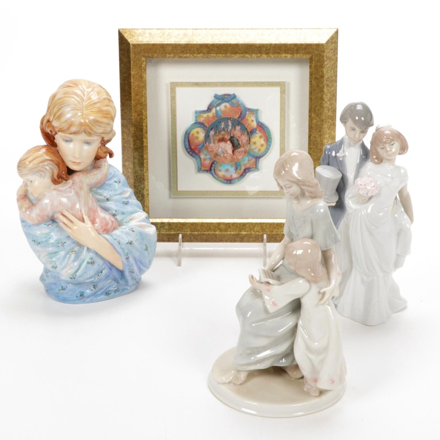 Lladró "Wedding Bells", Kaiser "Maria and Child" Figurine and Other Décor