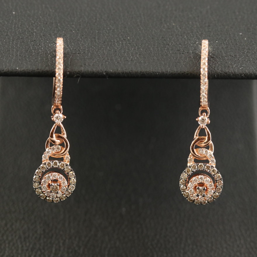 Le Vian 14K Rose Gold Diamond Dangle Earrings