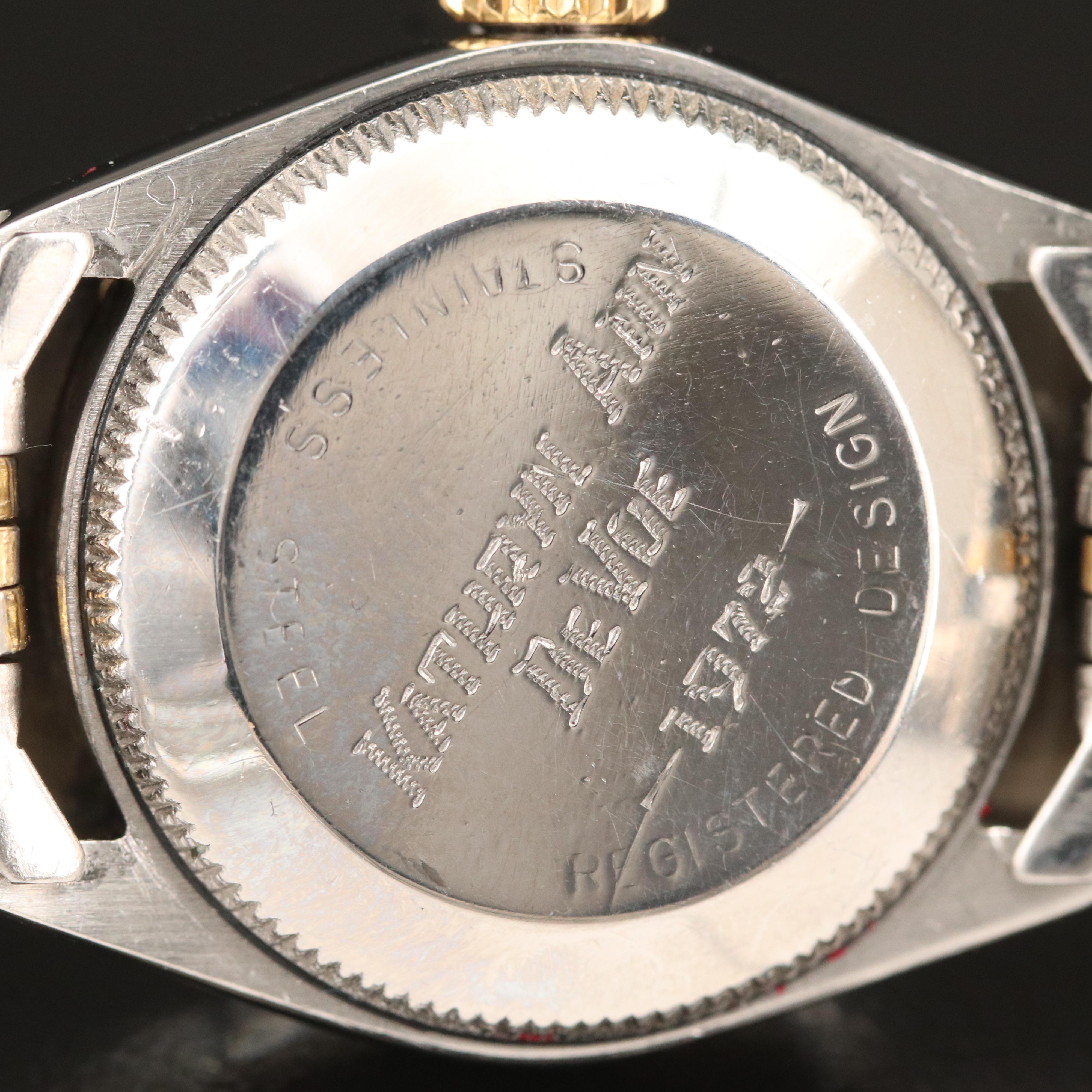 1971 Rolex "Datejust" Stainless Steel and 14K Automatic Watch