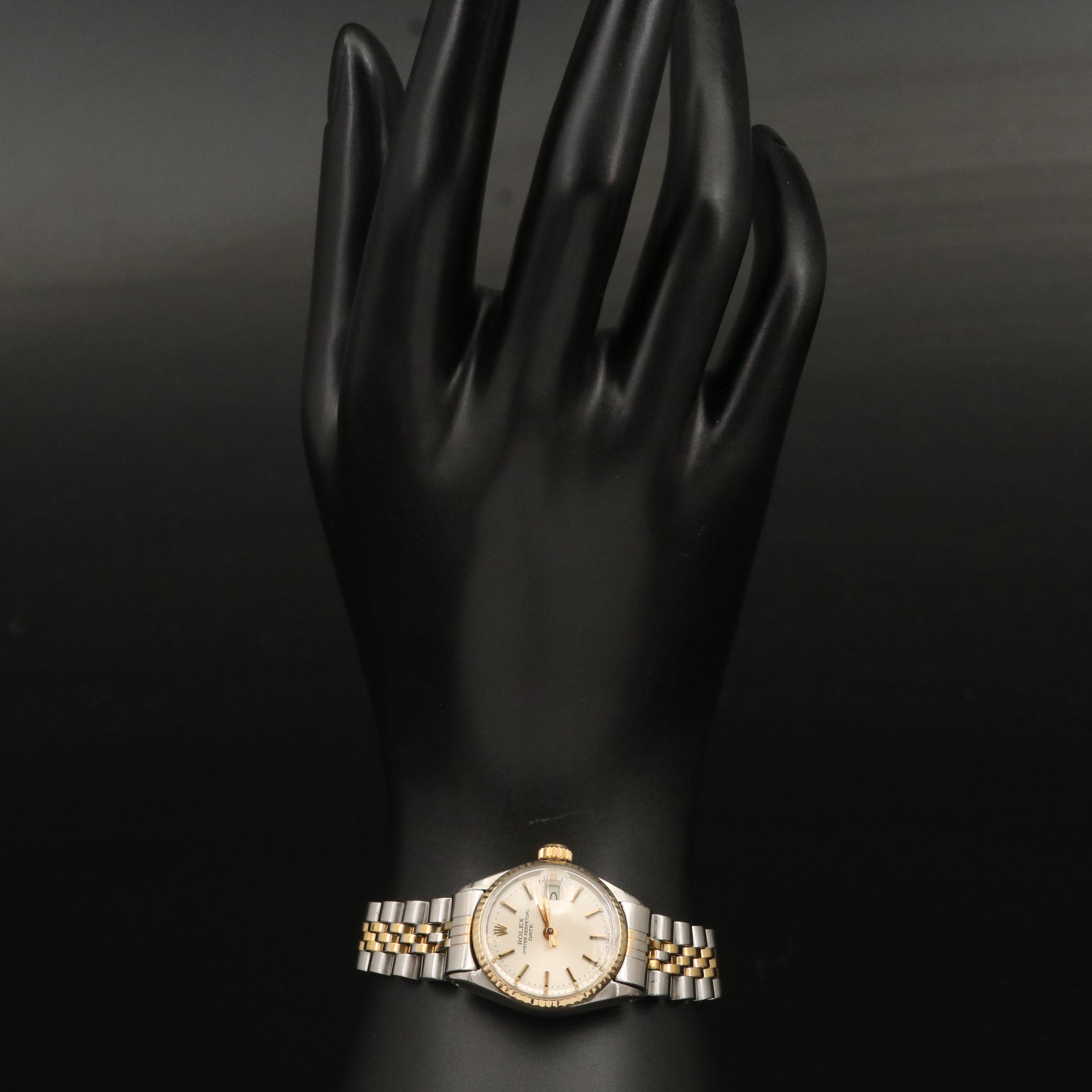 1971 Rolex "Datejust" Stainless Steel and 14K Automatic Watch