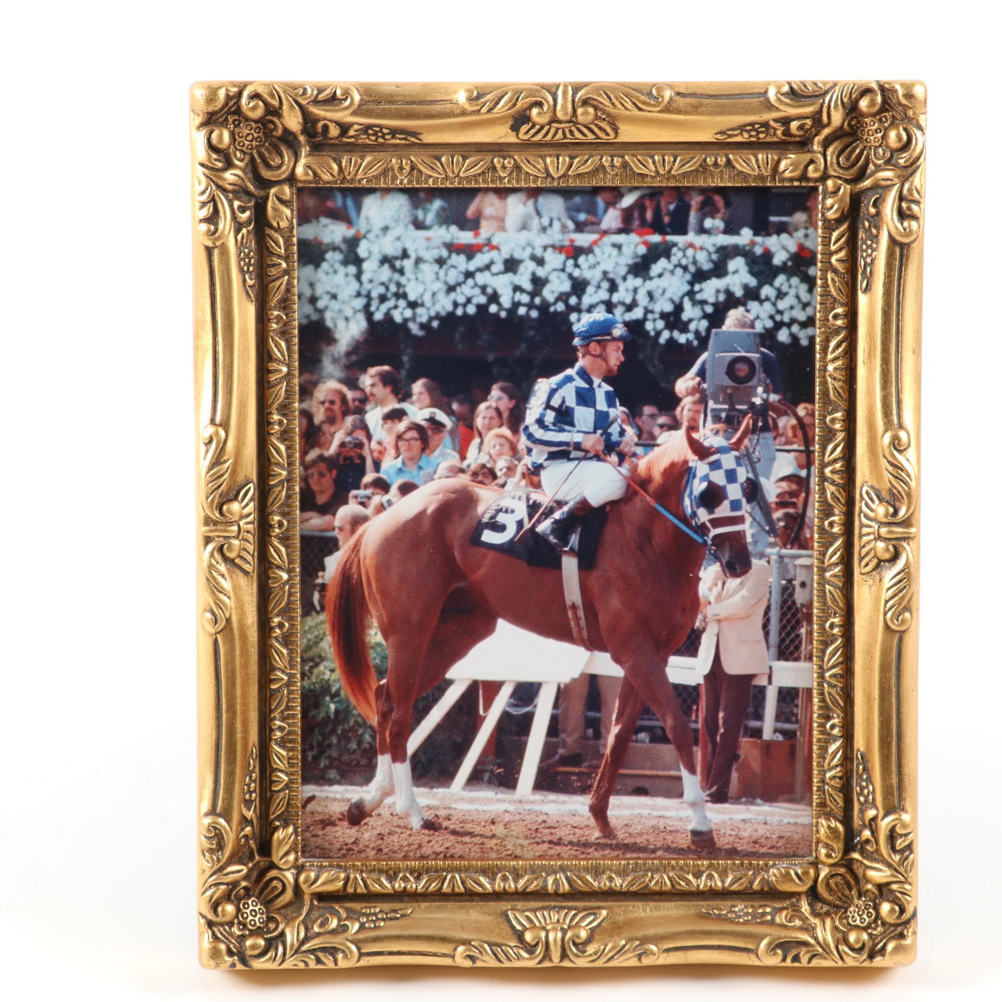 Seattle Slew Triple Crown Winner Memorabilia Collection with Secretariat Photo