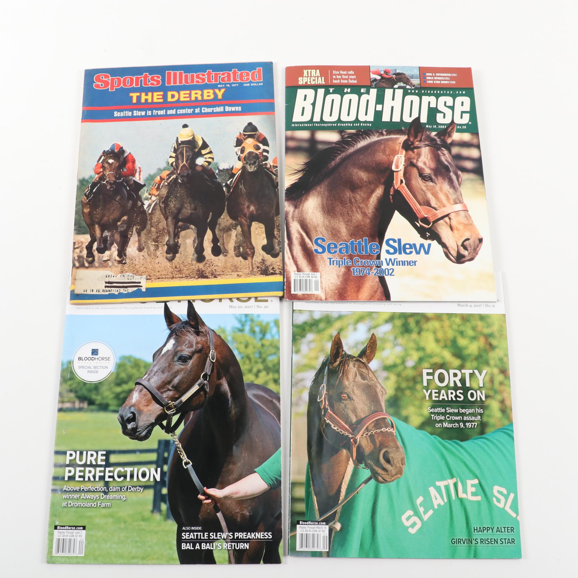 Seattle Slew Triple Crown Winner Memorabilia Collection with Secretariat Photo