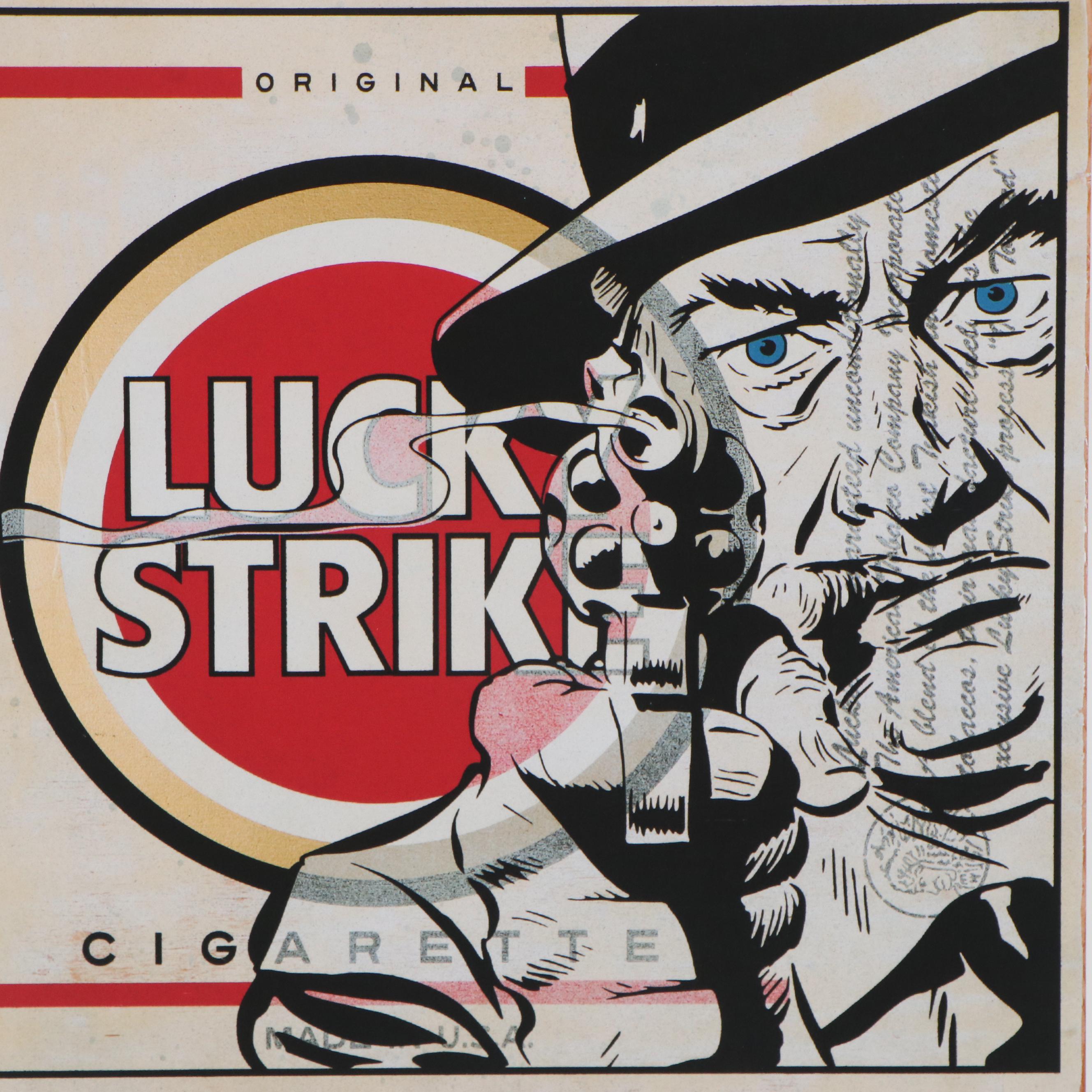 Denial Pop Art Giclée "Lucky Strike," 21st Century