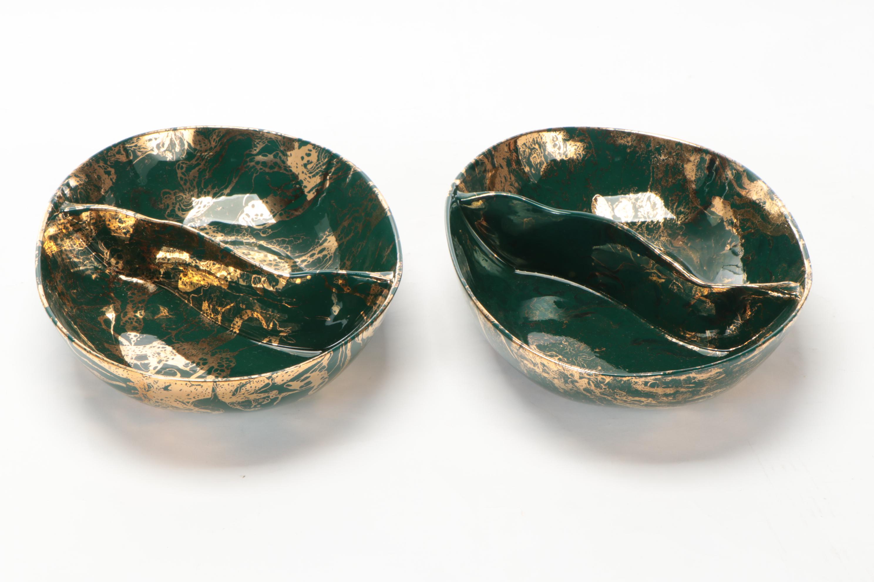 Sascha Brastoff Artist Signed "Surf Ballet" Modernist Dinnerware, 20th Century