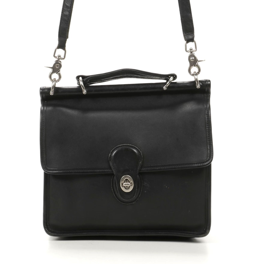 Coach Wilson Bag in Black Glove-Tanned Leather