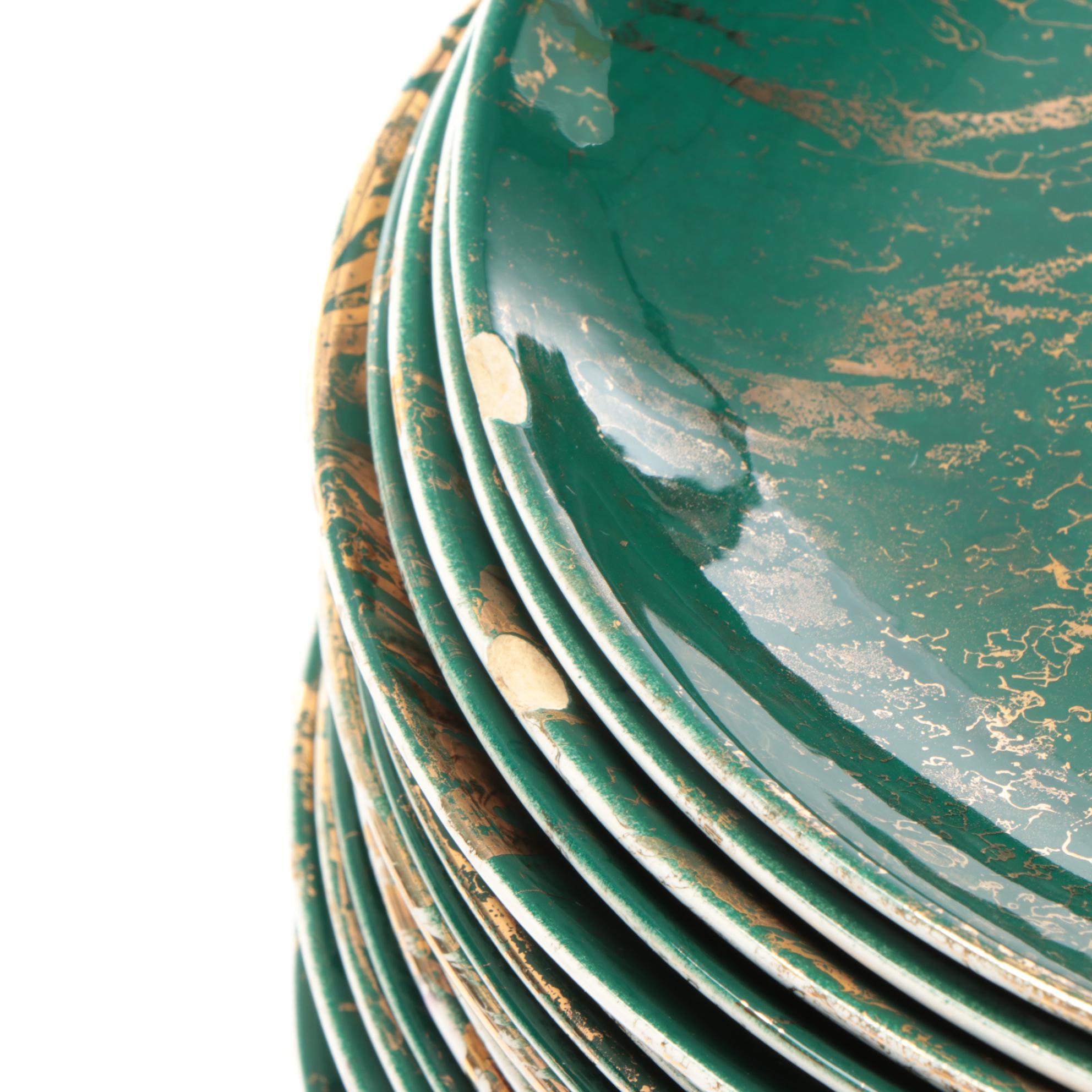 Sascha Brastoff Artist Signed "Surf Ballet" Modernist Dinnerware, 20th Century