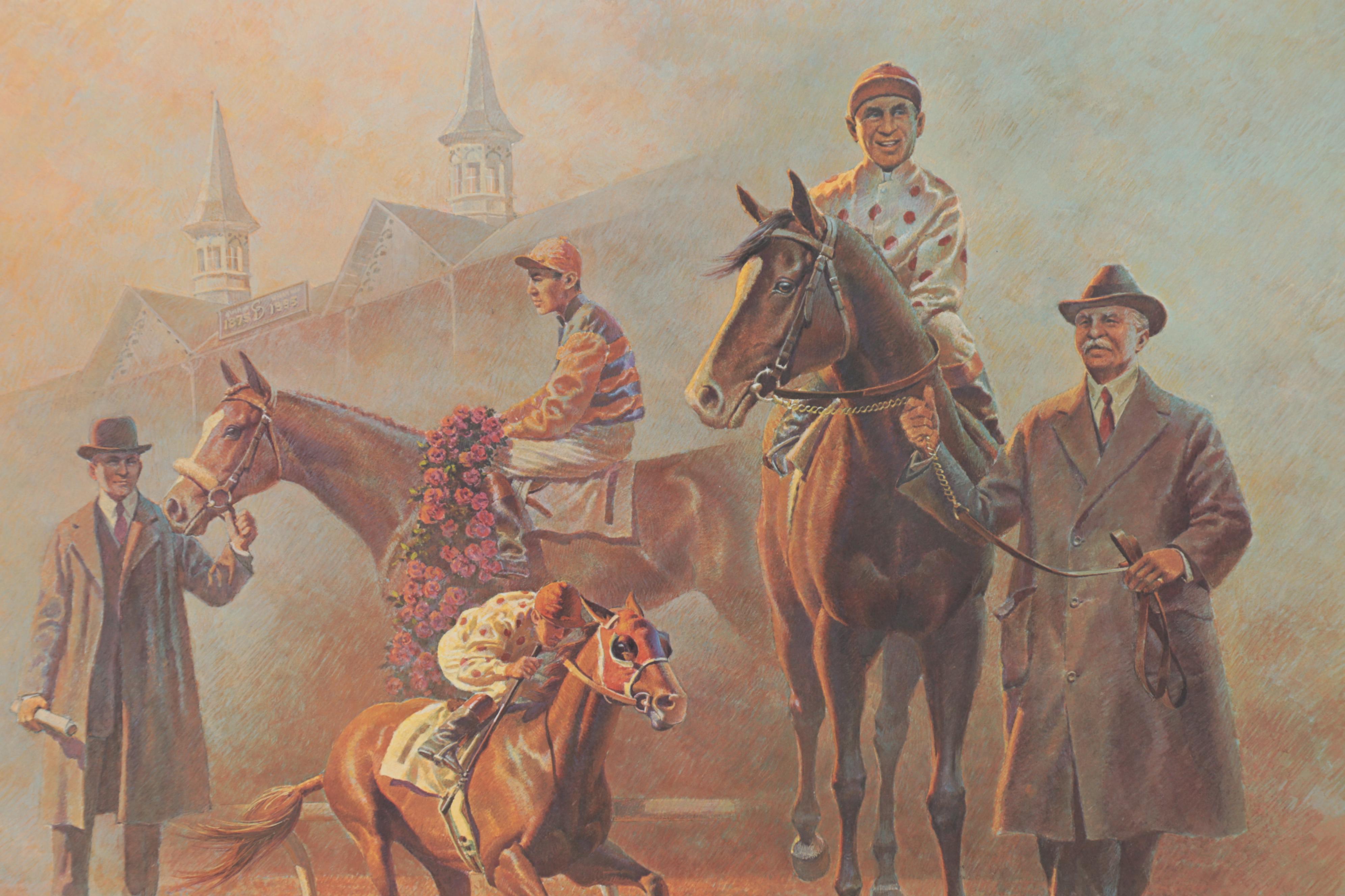 Fred Stone Offset Lithograph "The American Triple Crown"