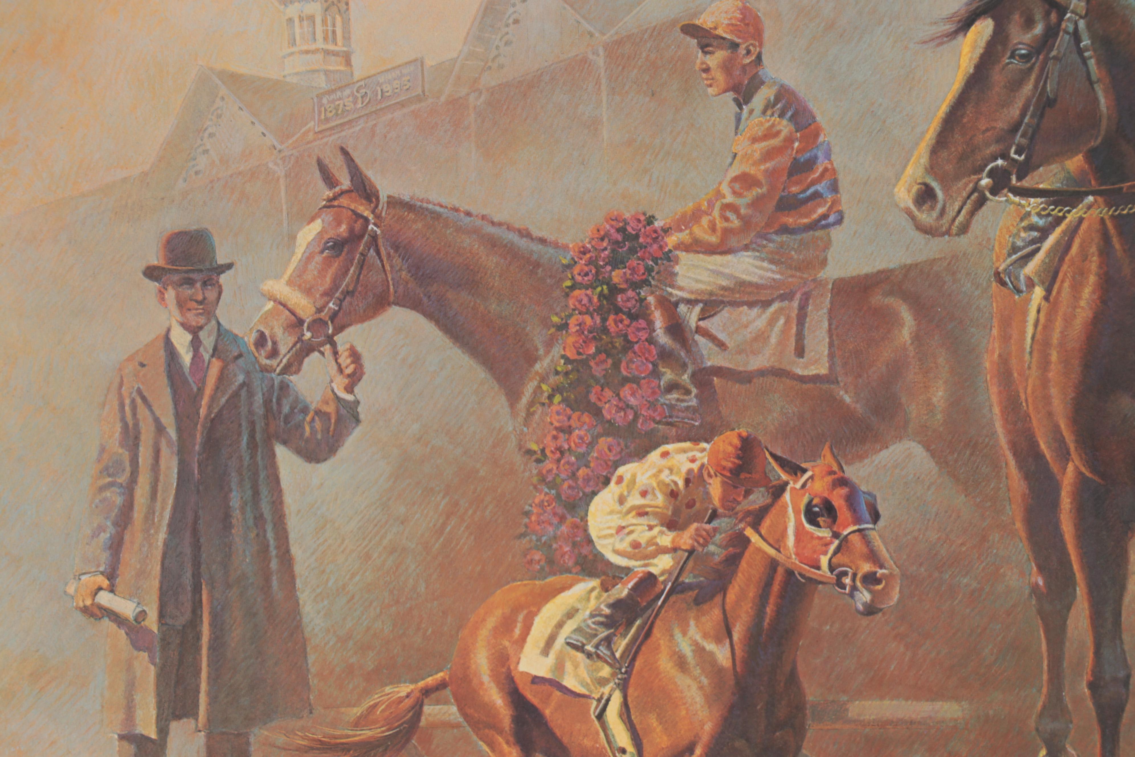 Fred Stone Offset Lithograph "The American Triple Crown"