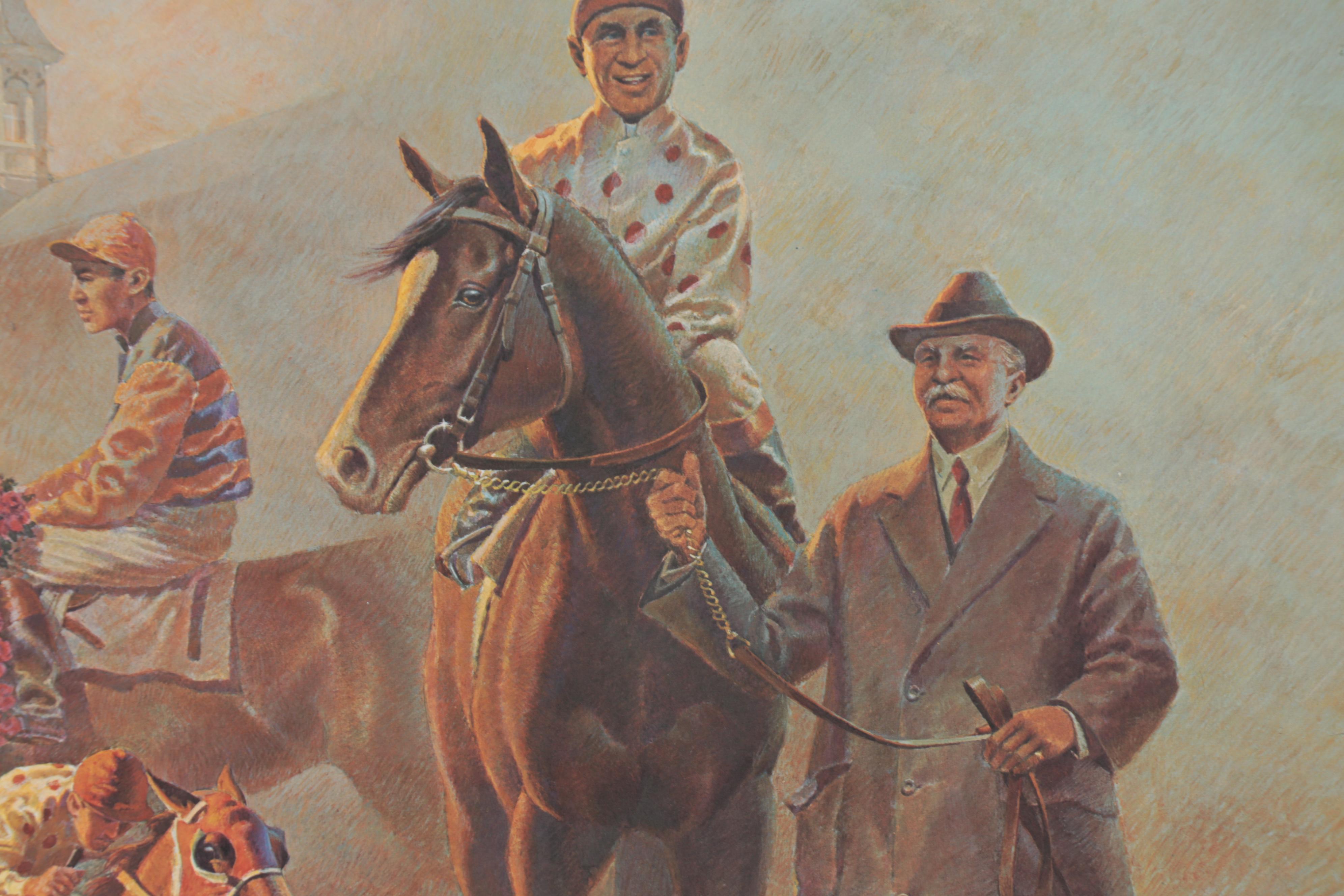 Fred Stone Offset Lithograph "The American Triple Crown"