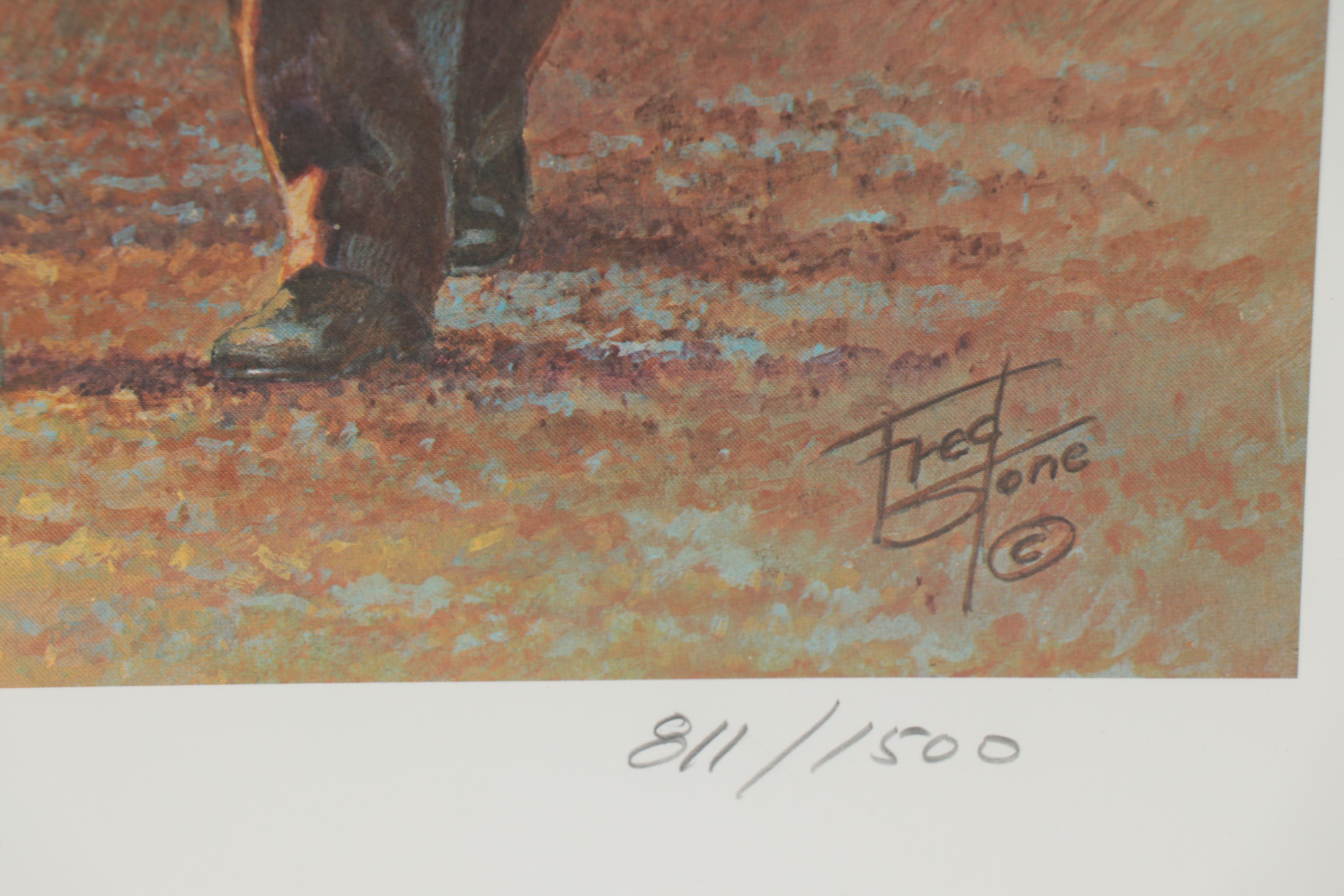 Fred Stone Offset Lithograph "The American Triple Crown"