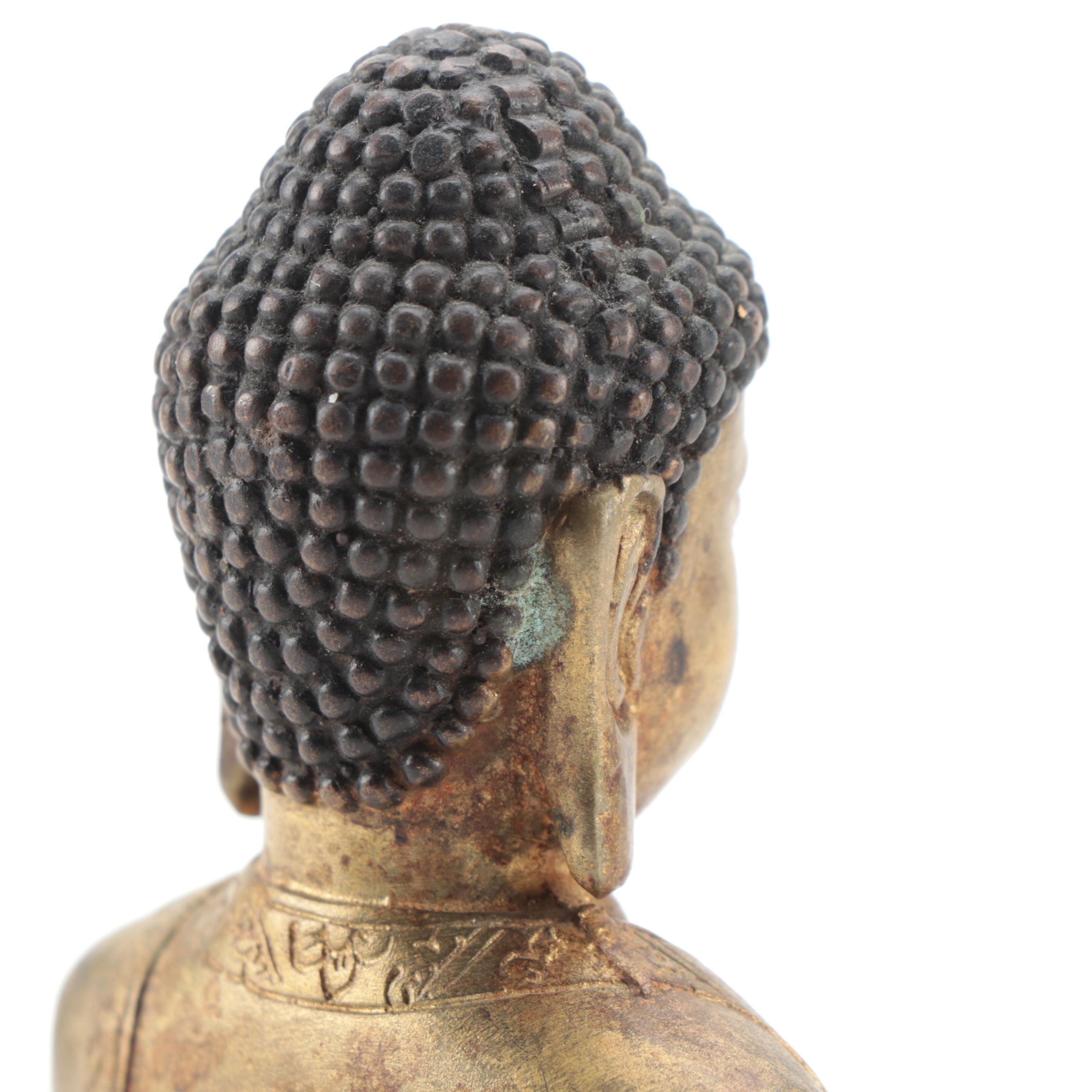 Chinese Gilt Bronze Karana Mudra Seated Buddha
