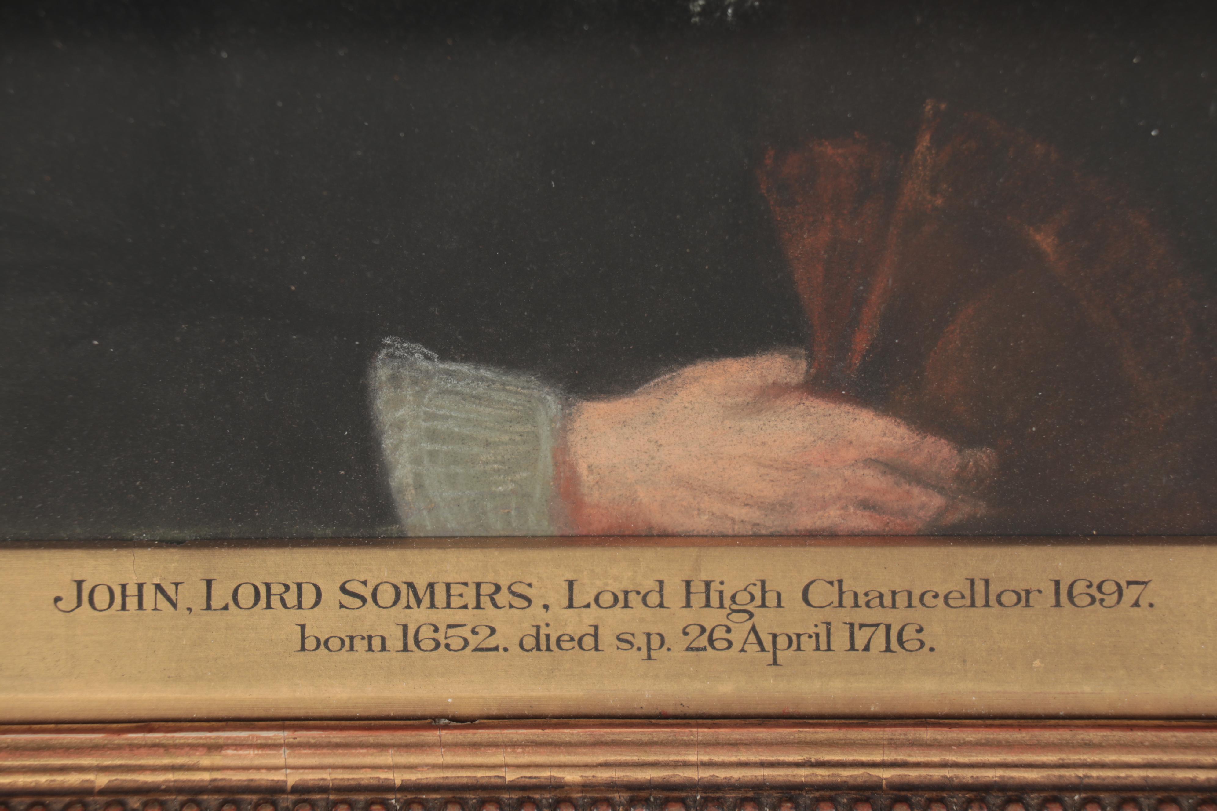 Pastel Drawing Portrait of John Lord Somers