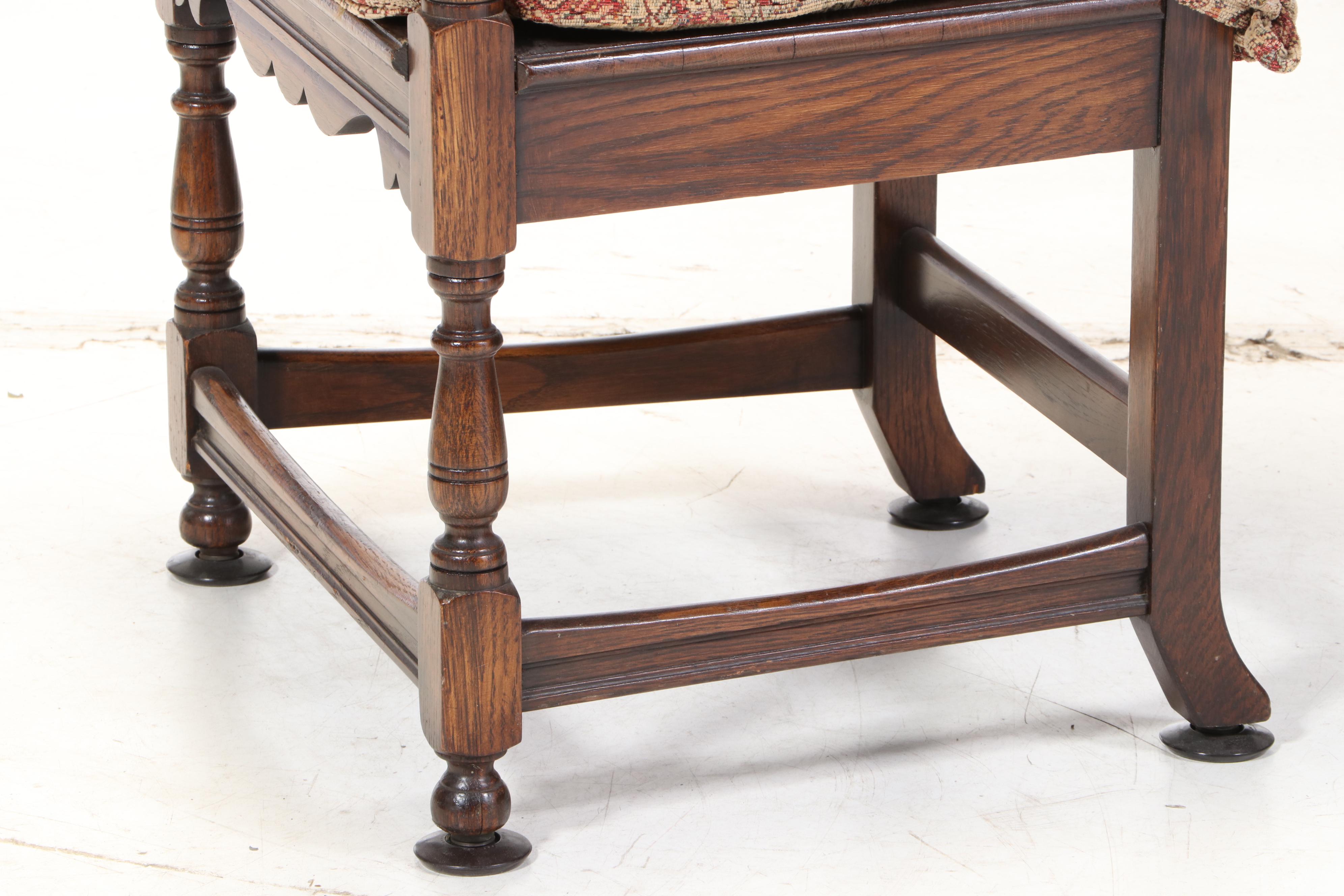 Eleven-Piece Jacobean Style Carved Oak Dining Set, Early 20th Century