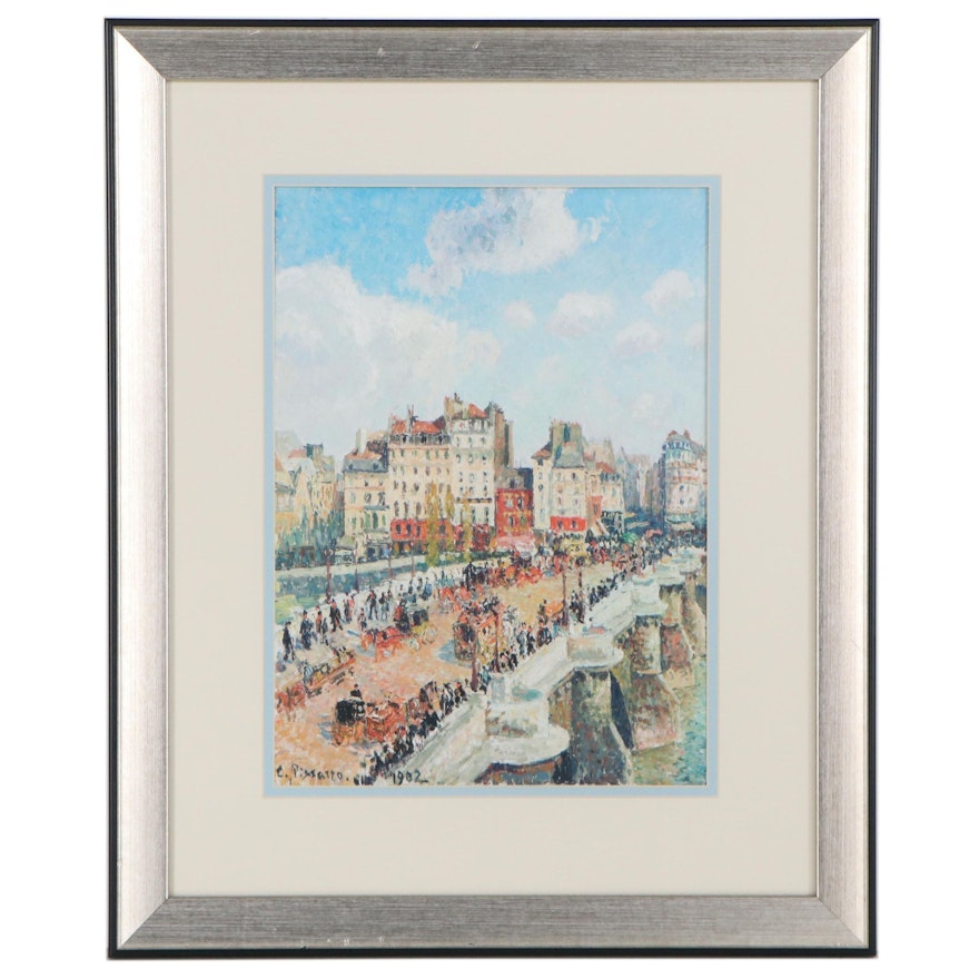 Offset Lithograph after Camille Pissaro "Le Pont-Neuf"