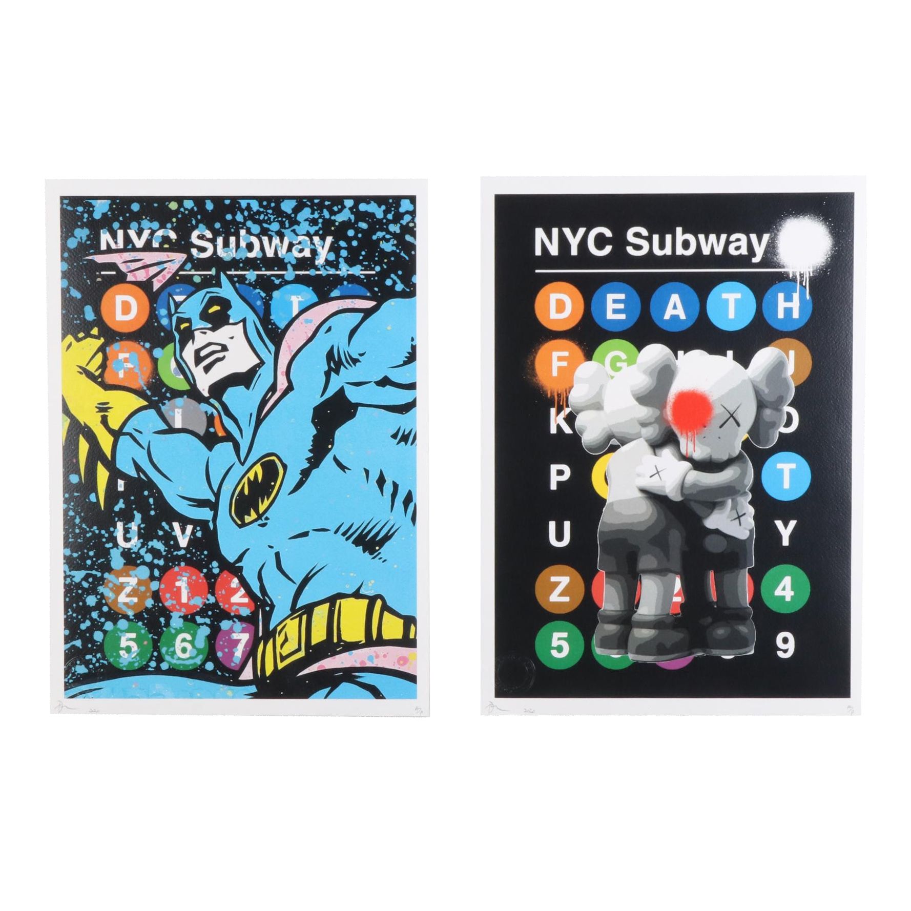 Death NYC Pop Art Batman and "Let's Hug" Graphic Prints, 2020