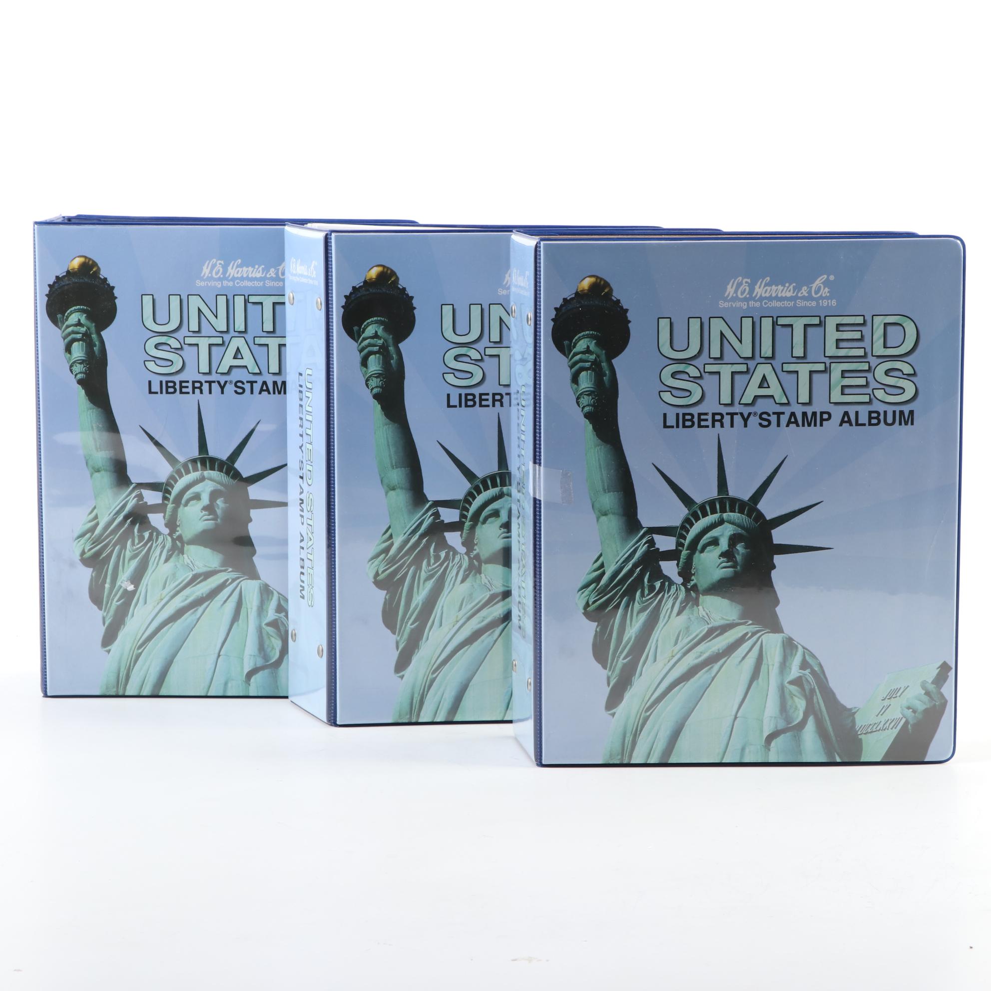 Three H.E. Harris & Co. United States Postage Stamp Albums