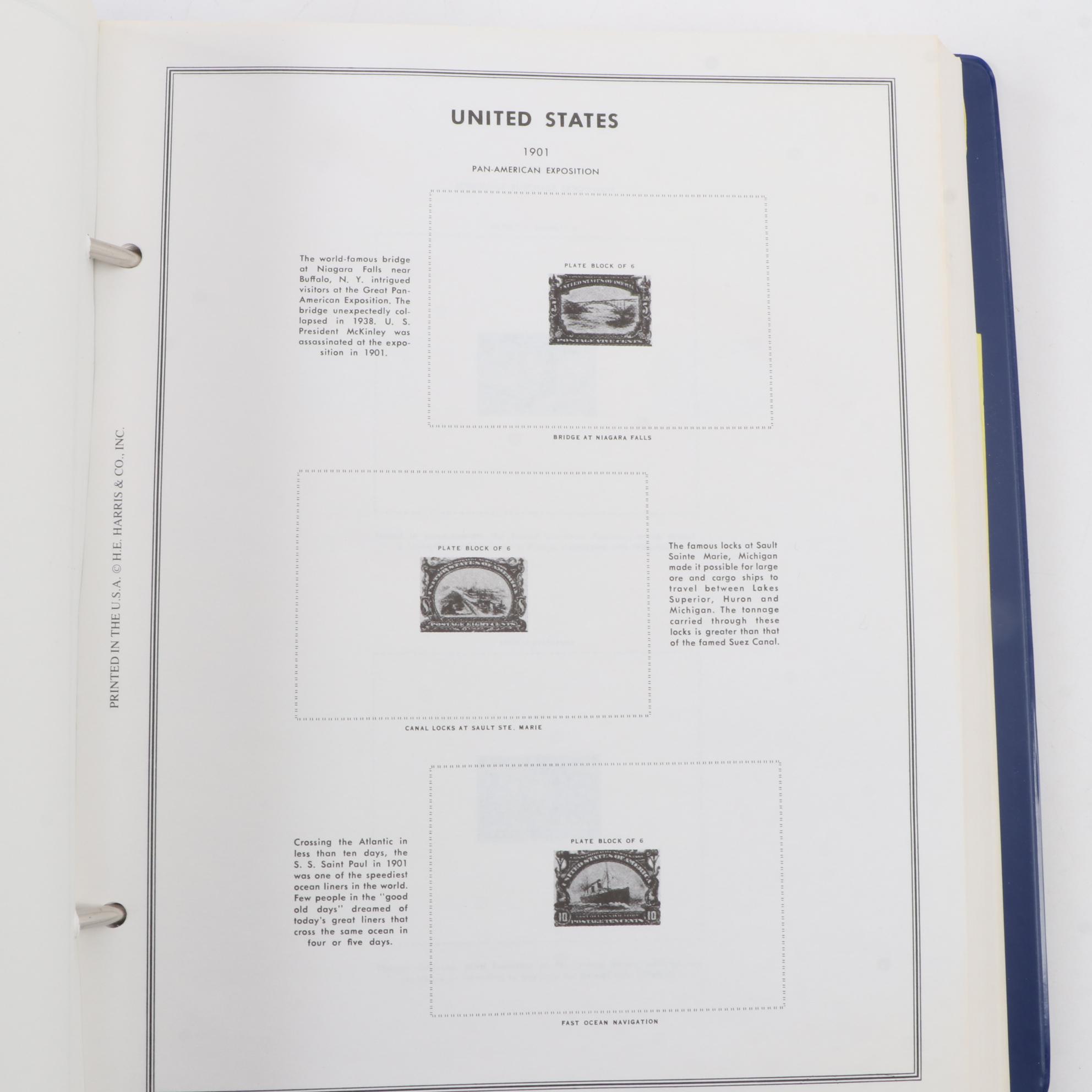 Three H.E. Harris & Co. United States Postage Stamp Albums