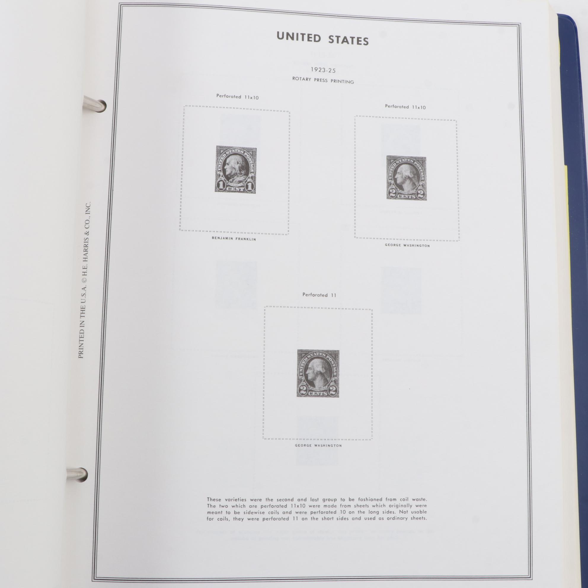 Three H.E. Harris & Co. United States Postage Stamp Albums