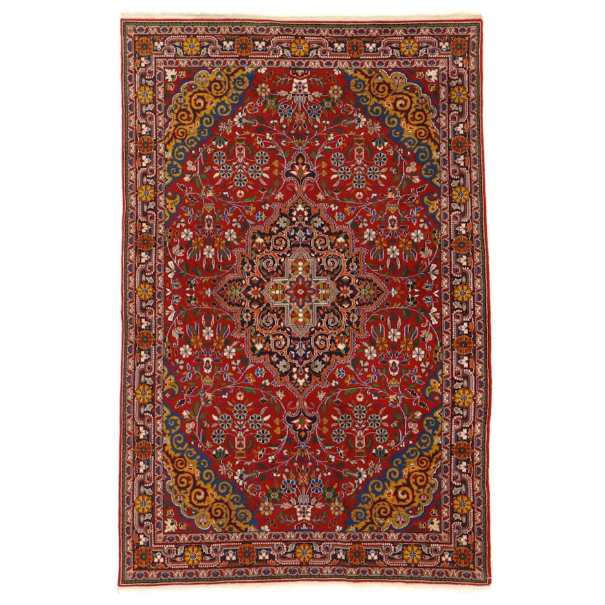 4' x 6'3 Hand-Knotted Persian Jozan Area Rug