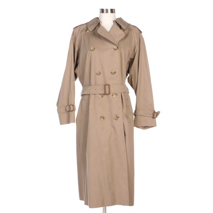 Burberrys Victoria Double-Breasted Gabardine Trench Coat