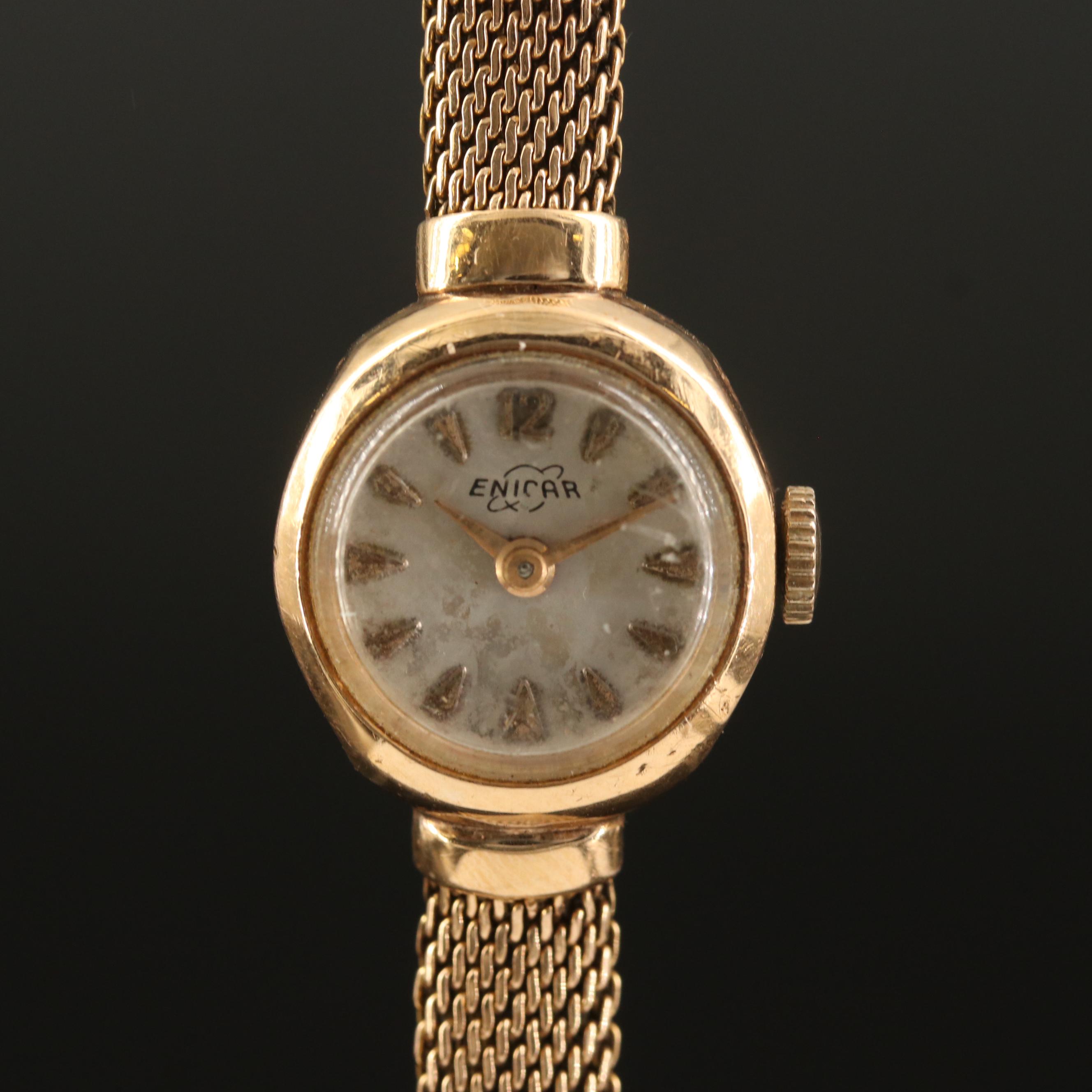 Enicar 18K Stem Wind Watch