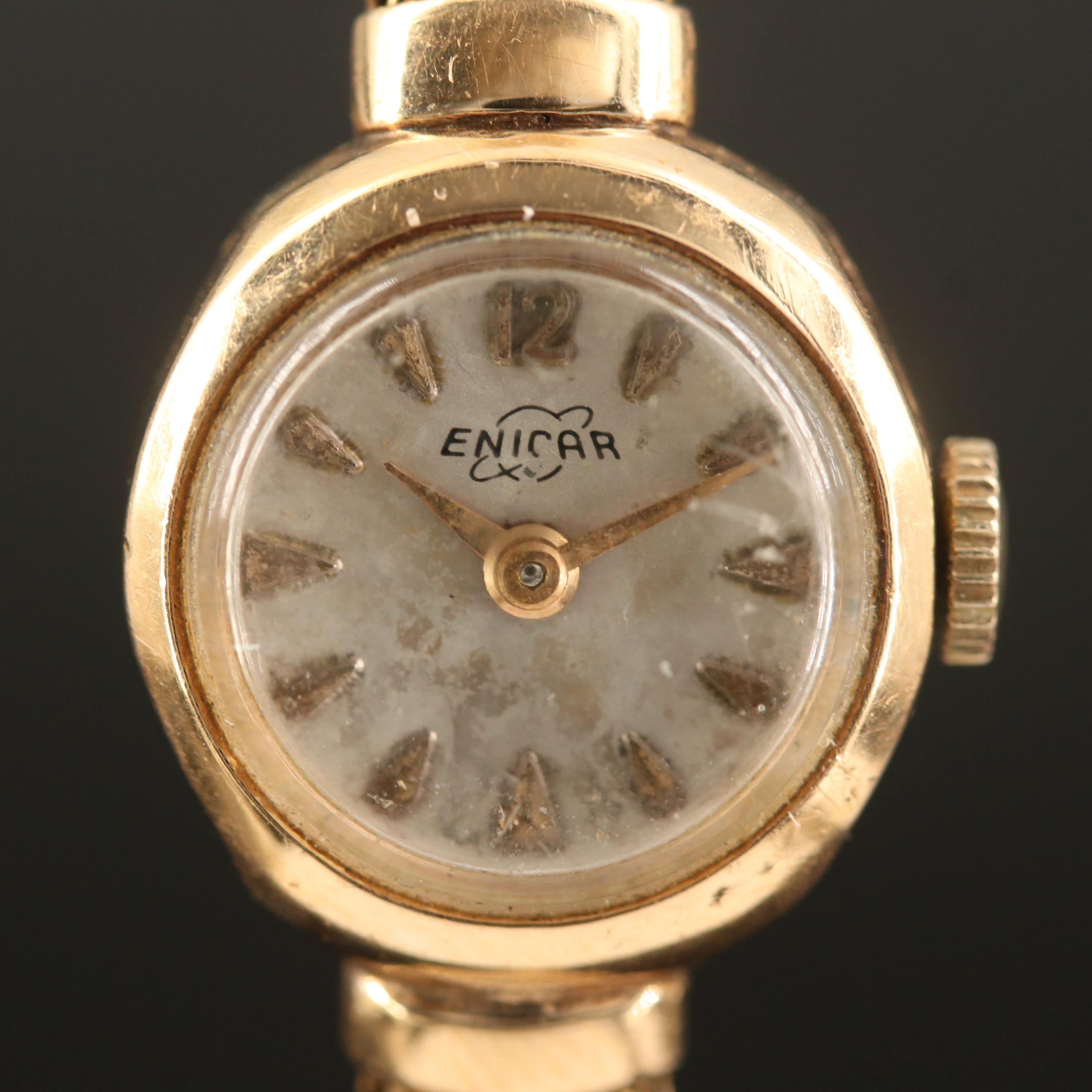 Enicar 18K Stem Wind Watch