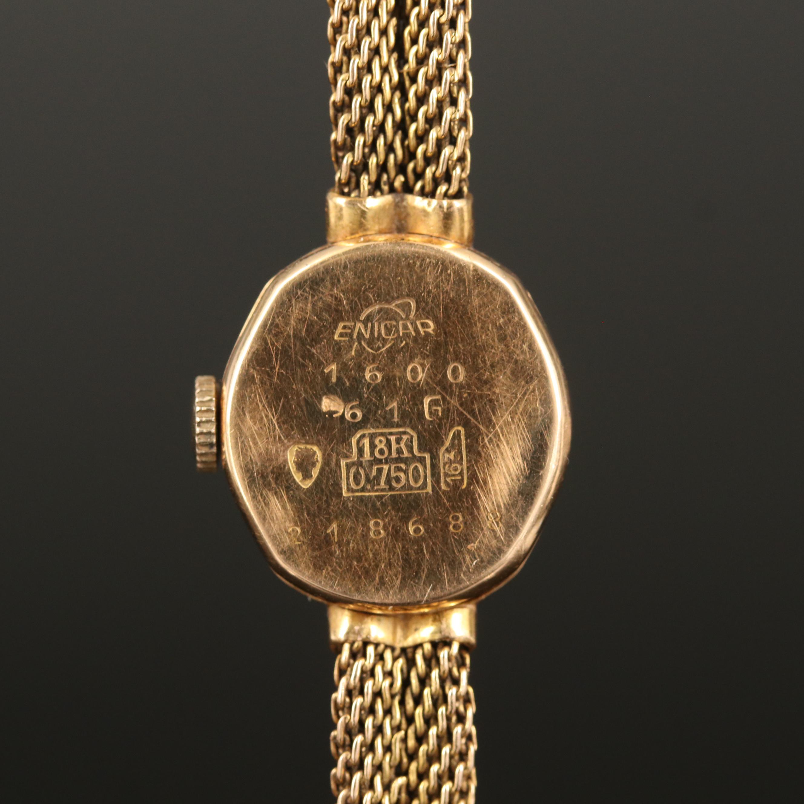 Enicar 18K Stem Wind Watch