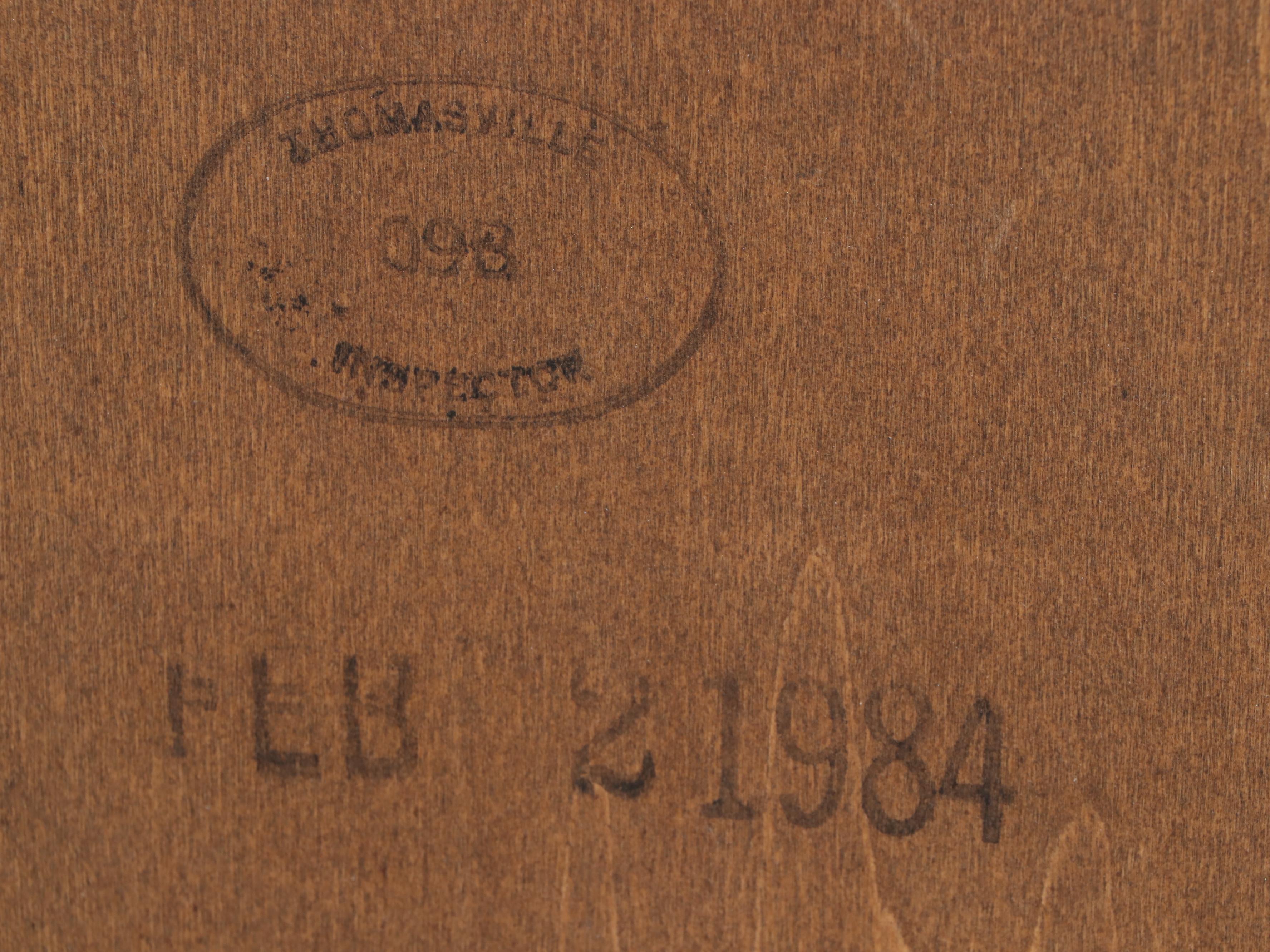 Thomasville French Provincial Walnut King Sized Canopy Bed Frame