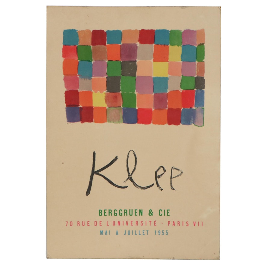 Lithograph Exhibition Poster after Paul Klee for Berggruen & Cie, 1955