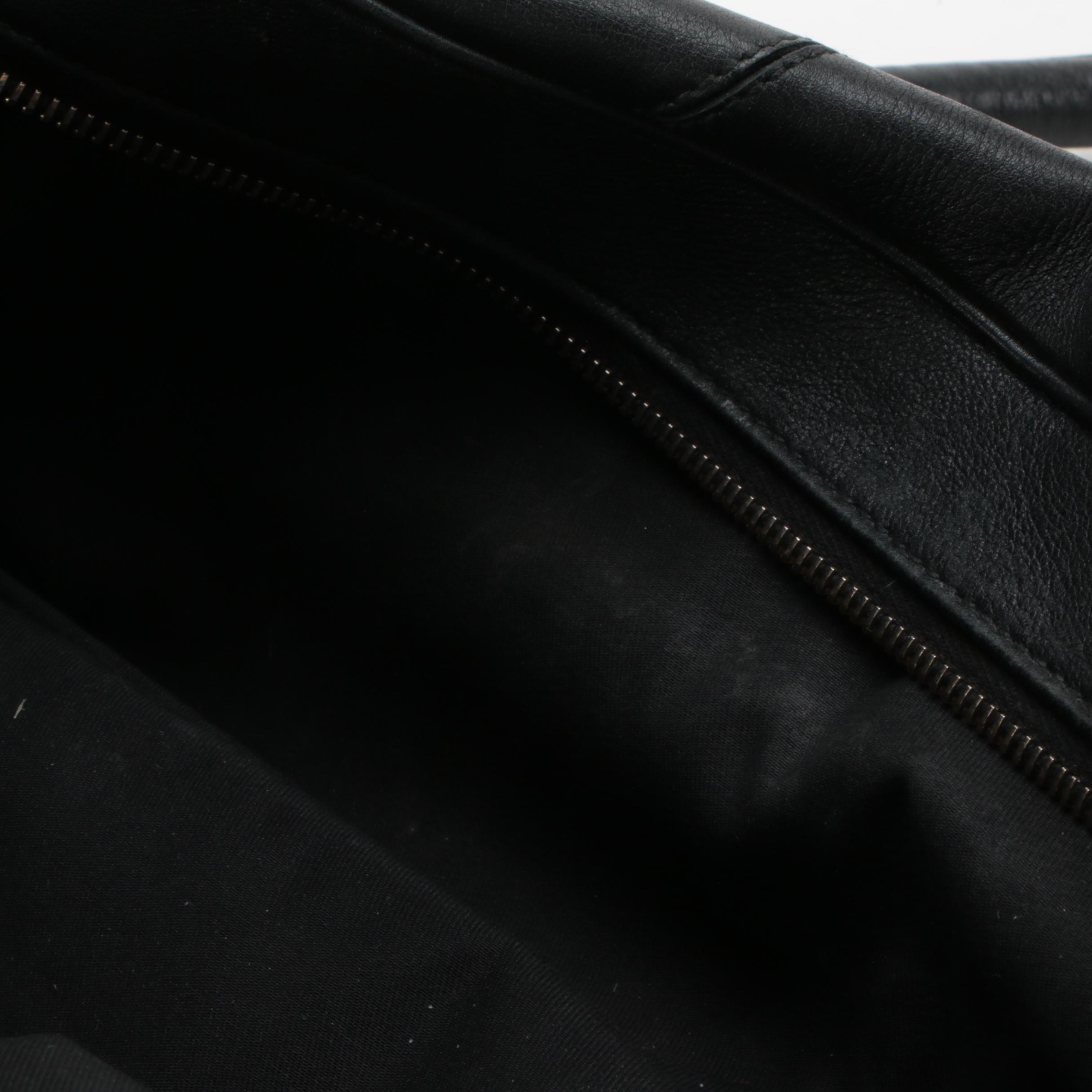 Gucci Large Horsebit Chain Shoulder Bag in Black Leather