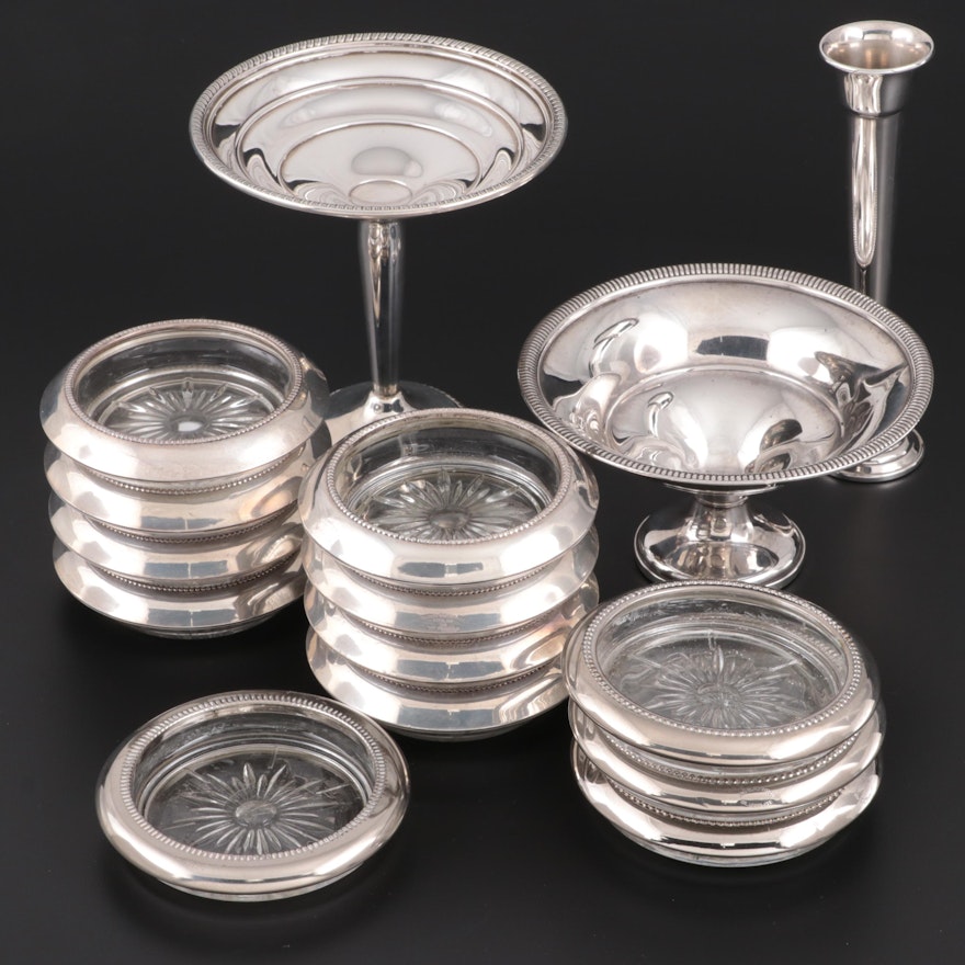 Fisher, Gorham and Other Sterling and Silver Plate Table Accessories