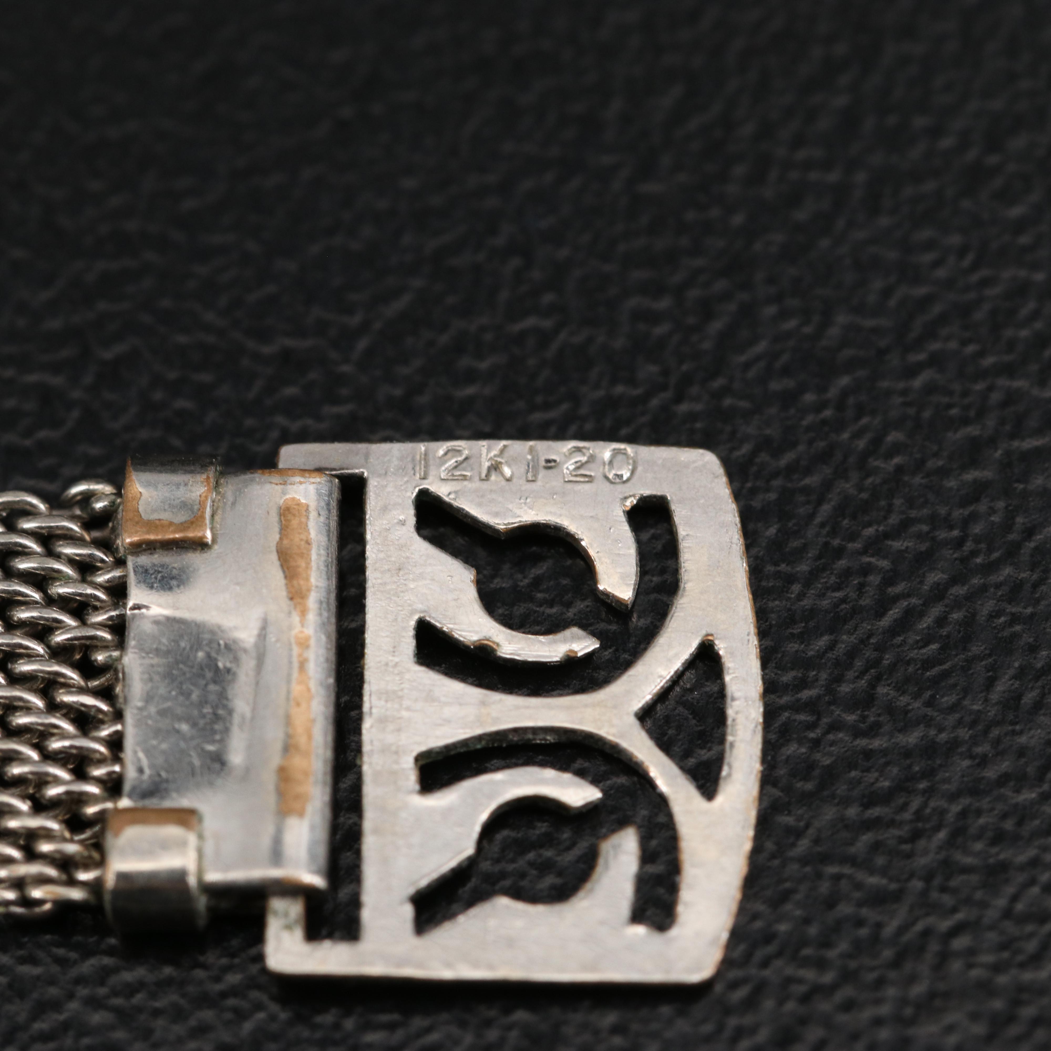 1920s Nimo 800 Silver and Enamel Stem Wind Watch