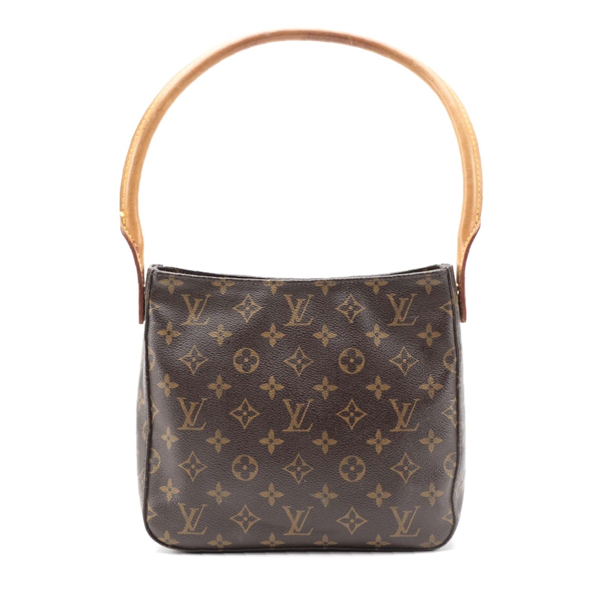 Louis Vuitton Looping MM Shoulder Bag in Monogram Canvas and Vachetta Leather