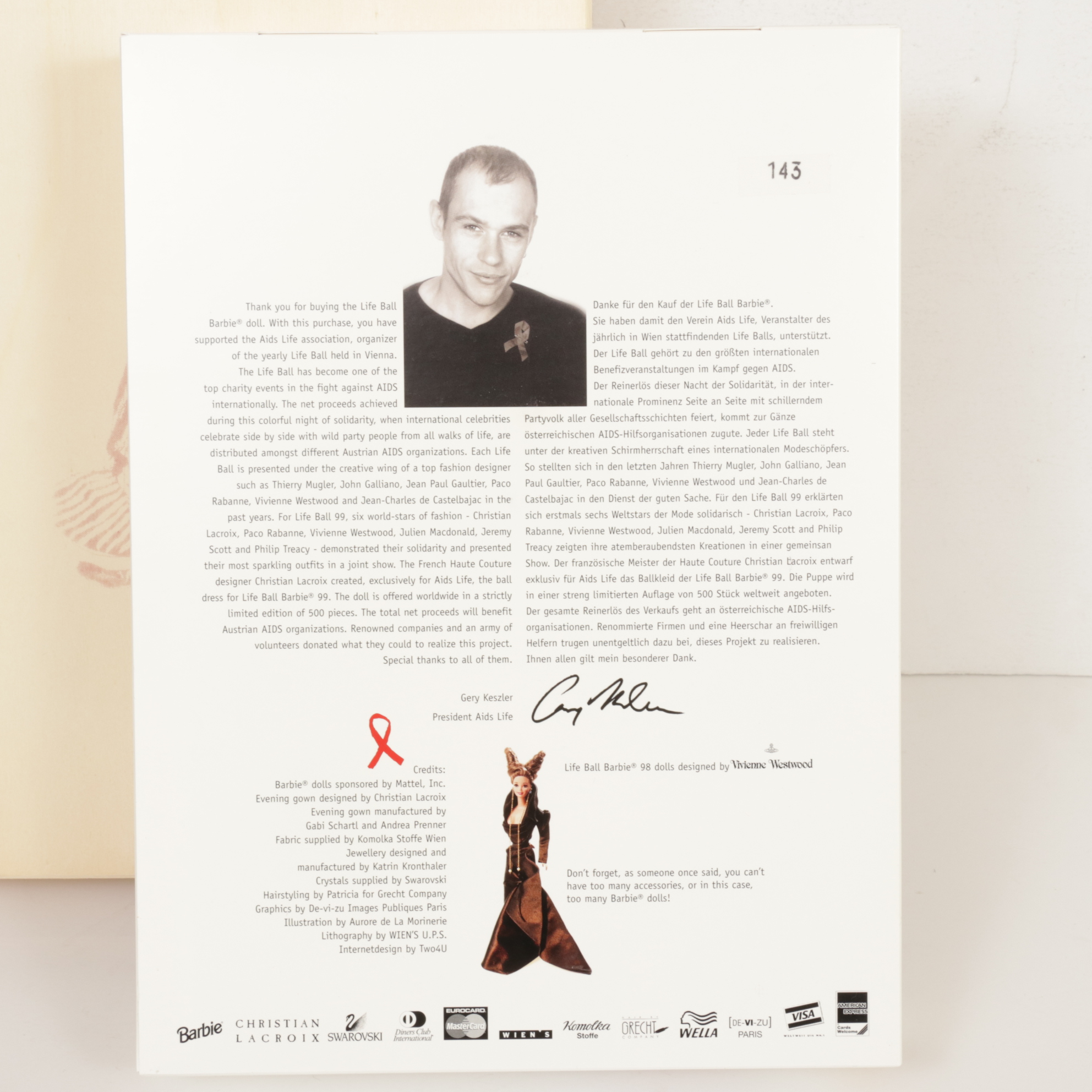 Vivienne Westwood for Mattel "Life Ball" Barbie Doll in Unopened Case