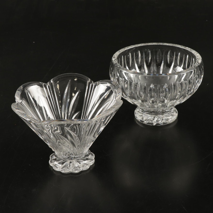Marquis by Waterford "Sheridan" and "Festivale" Crystal Footed Bowls