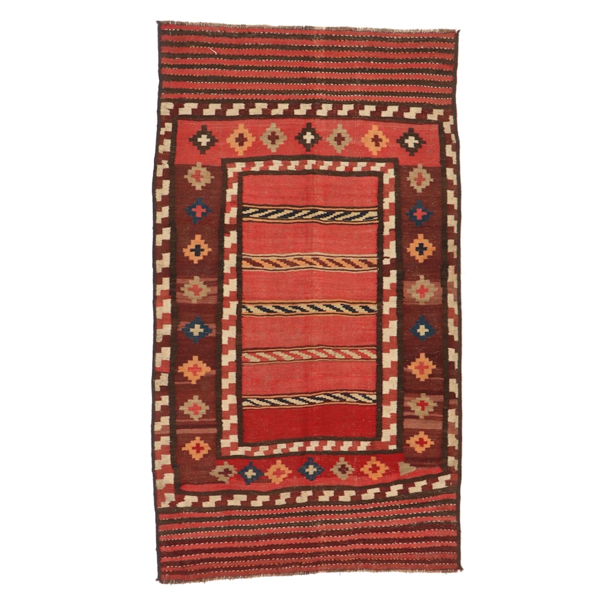 4'10 x 8'10 Handwoven Afghan Village Kilim Area Rug