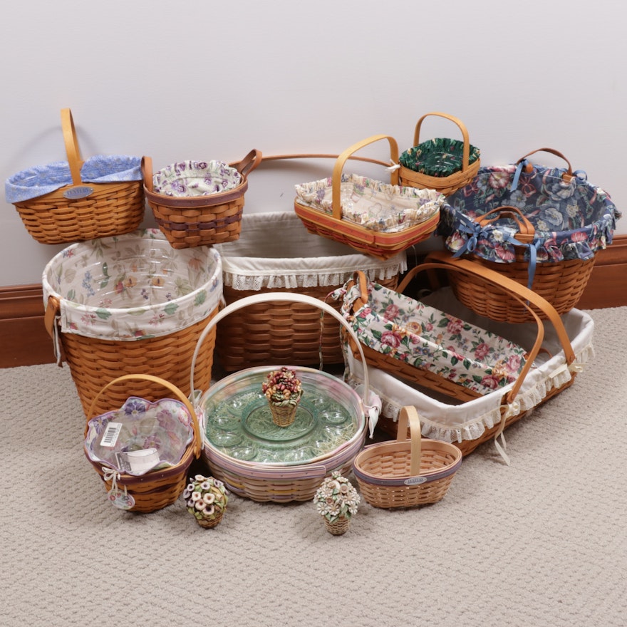 Longaberger Spring, Easter, and Floral Themed Baskets